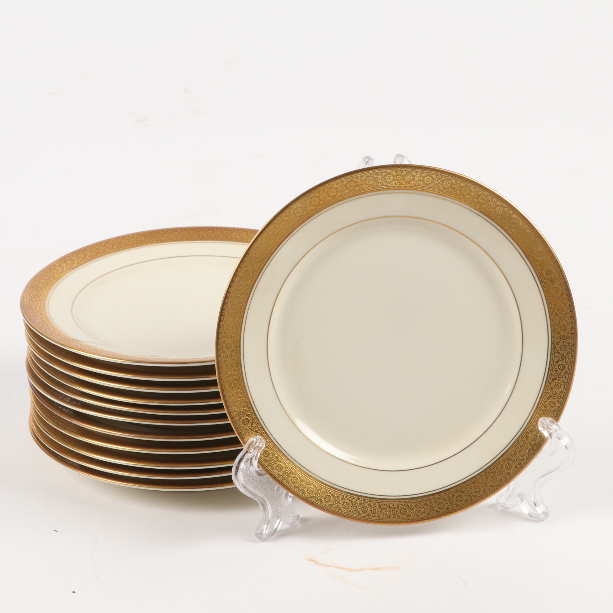 Rosenthal "Premier" Gold Rim Bone China Dinnerware EBTH