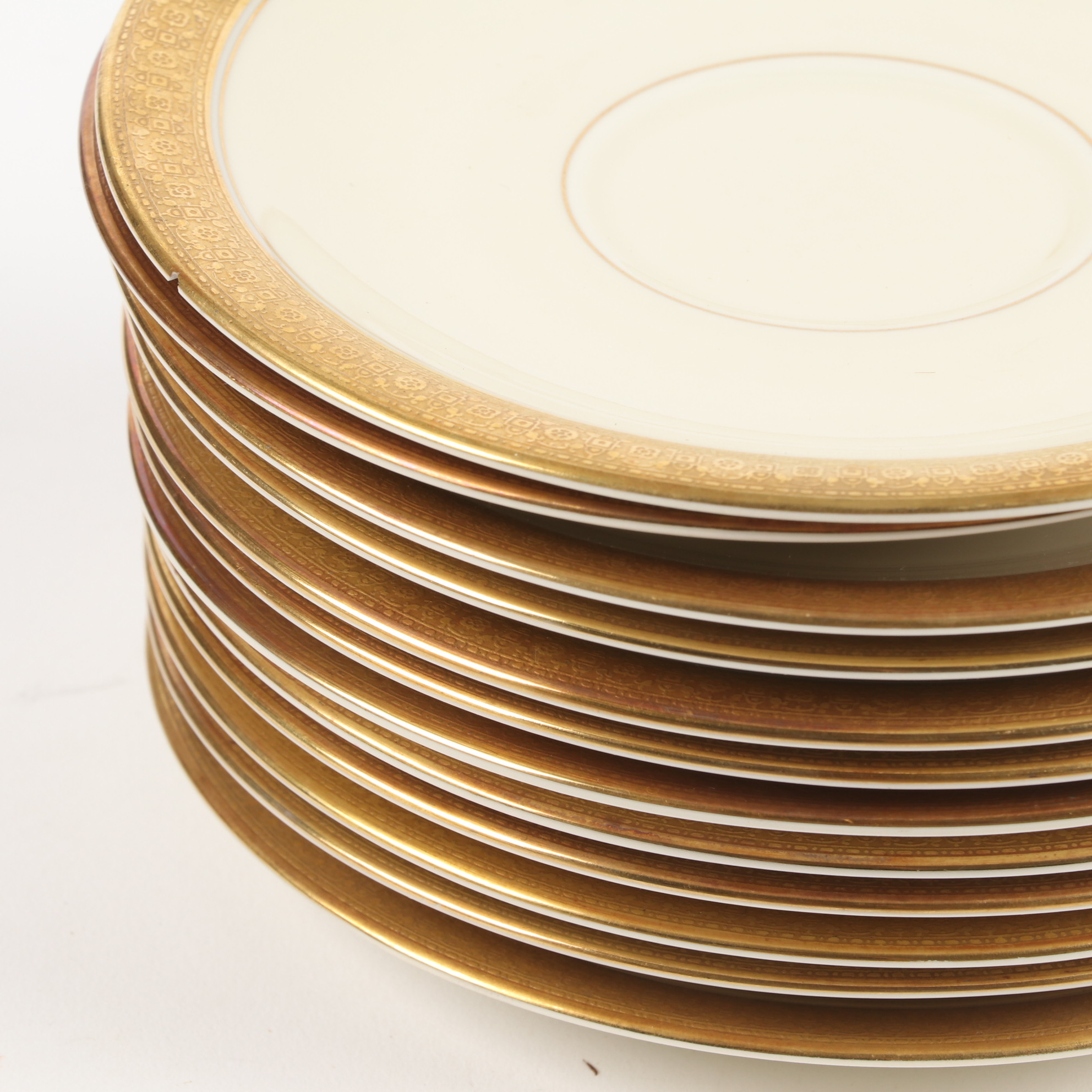 Rosenthal "Premier" Gold Rim Bone China Dinnerware EBTH