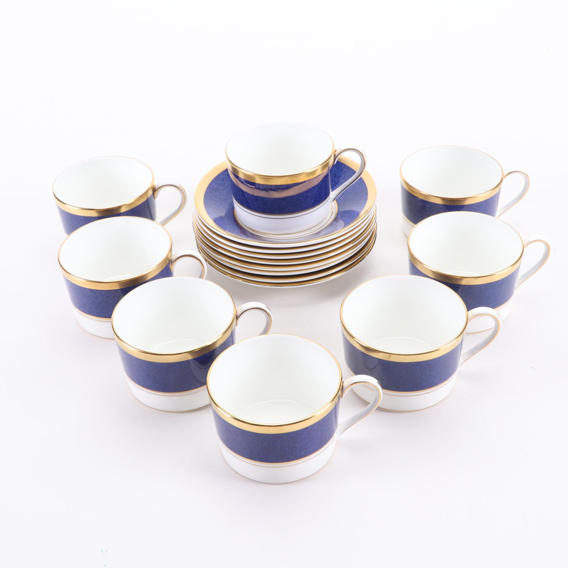 Coalport "Athlone Blue" Bone China Dinnerware Service for Eight, 1970