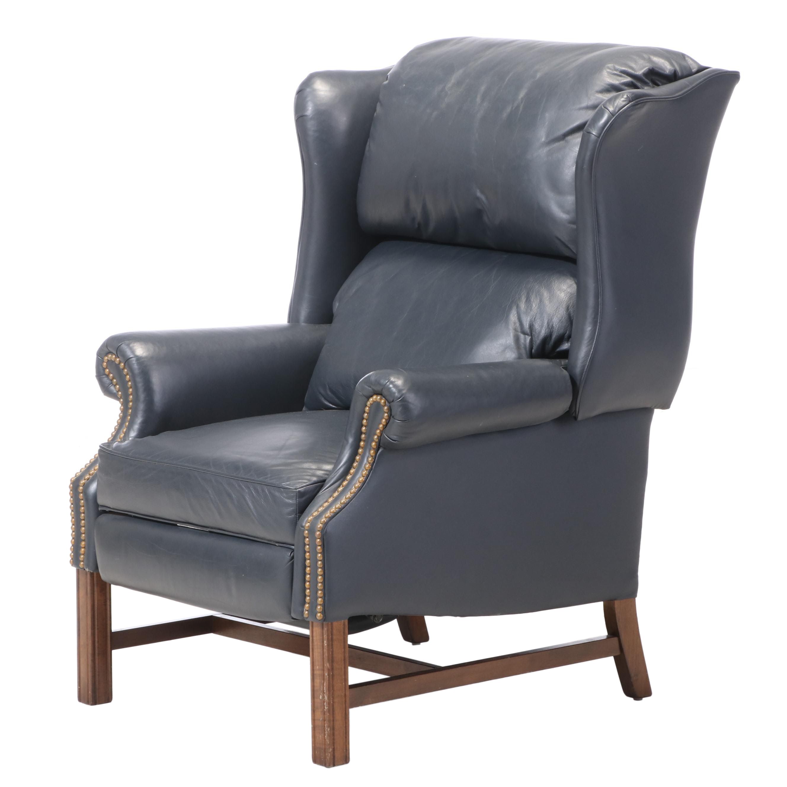 Action Industries Chippendale Style Leather and FauxLeather Wingback