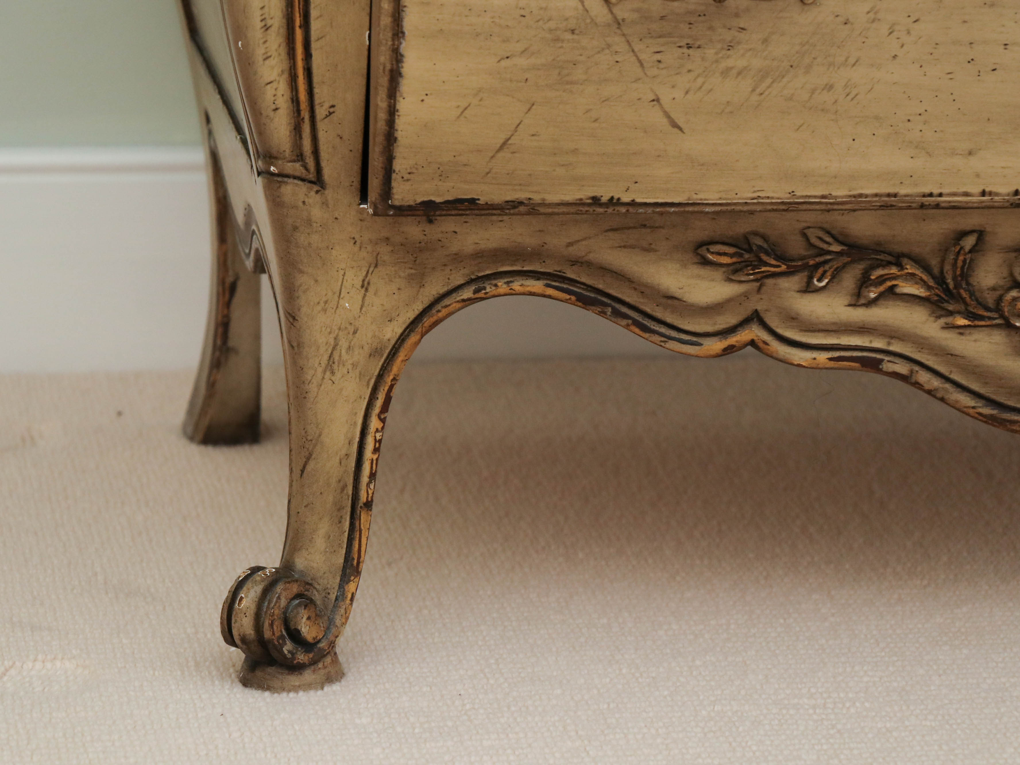 John French Provincial Style Bedside Chest, Late 20th Century