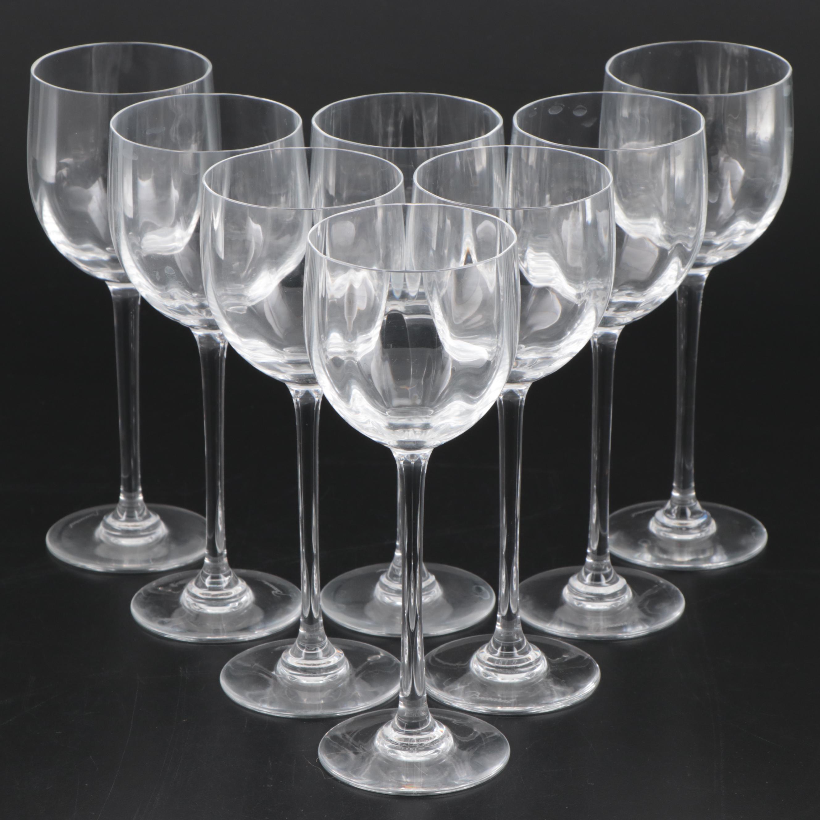 Baccarat "Montaigne Optic" Crystal White Wine Glasses EBTH