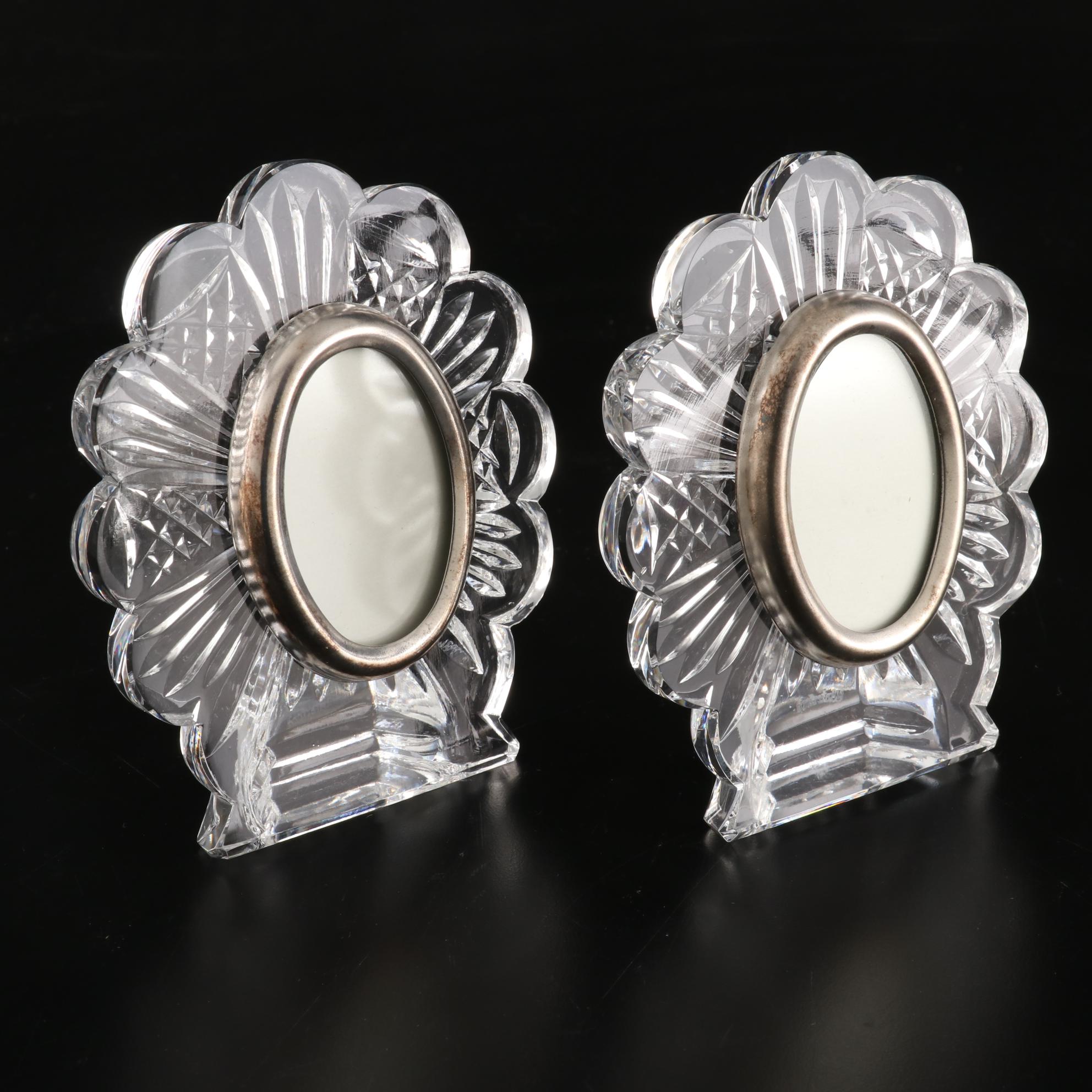 Waterford Crystal Oval Table Top Picture Frames EBTH