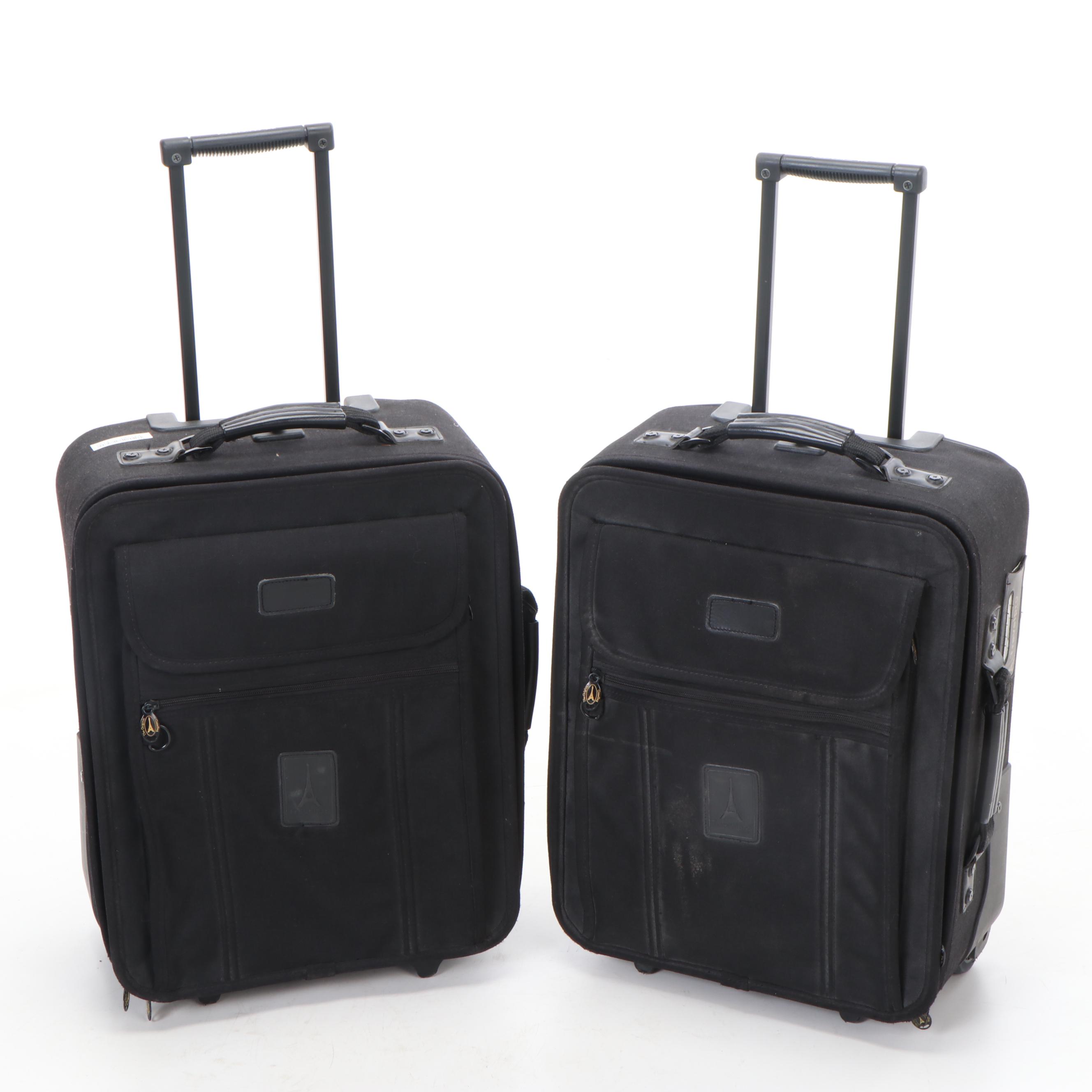 Travelpro Crew Series Rolling Suitcases in Black Nylon EBTH