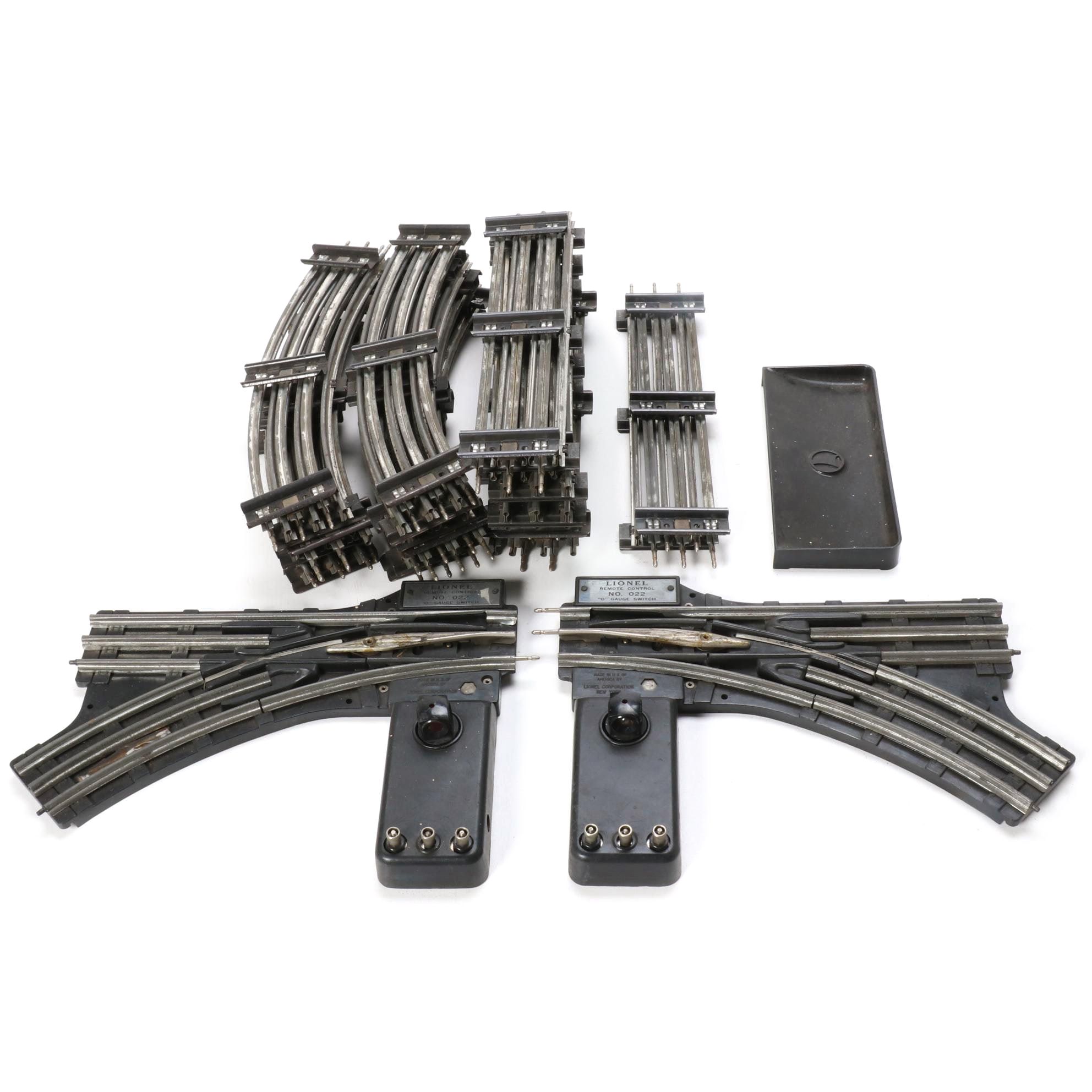 Lionel O Scale 3 Rail Track with 022 Remote Control Switches, Mid20th