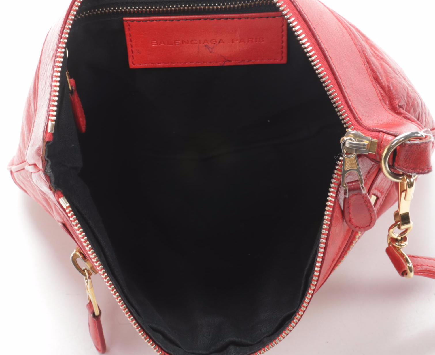 red balenciaga clutch