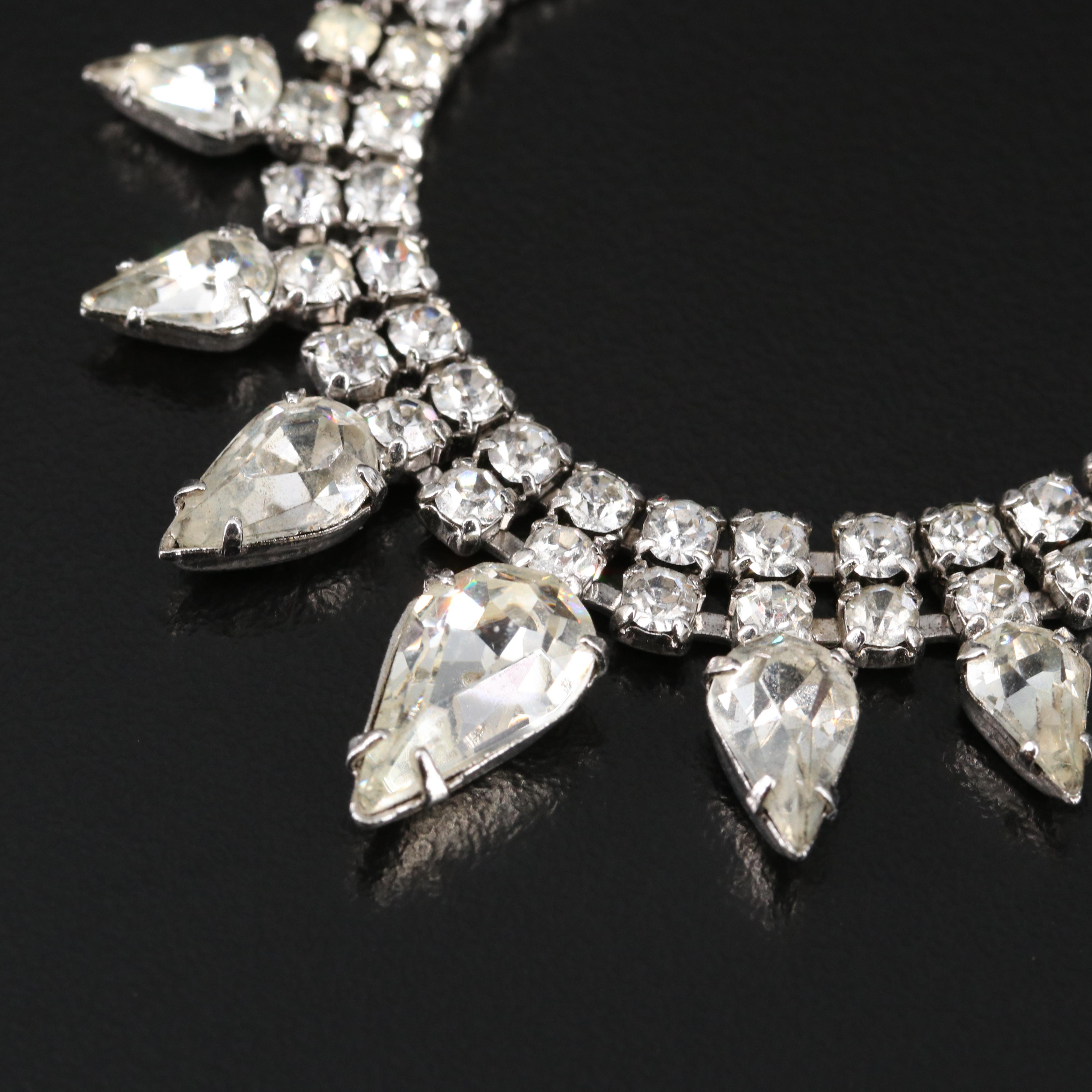 Vintage Rhinestone Necklaces Featuring Kramer EBTH