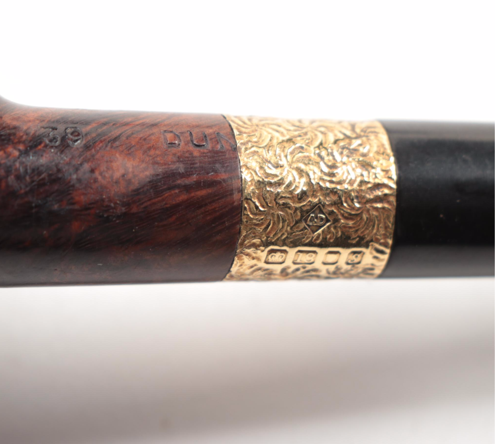 Collection of Tobacco Pipes, Including Alfred Dunhill with 18K Gold