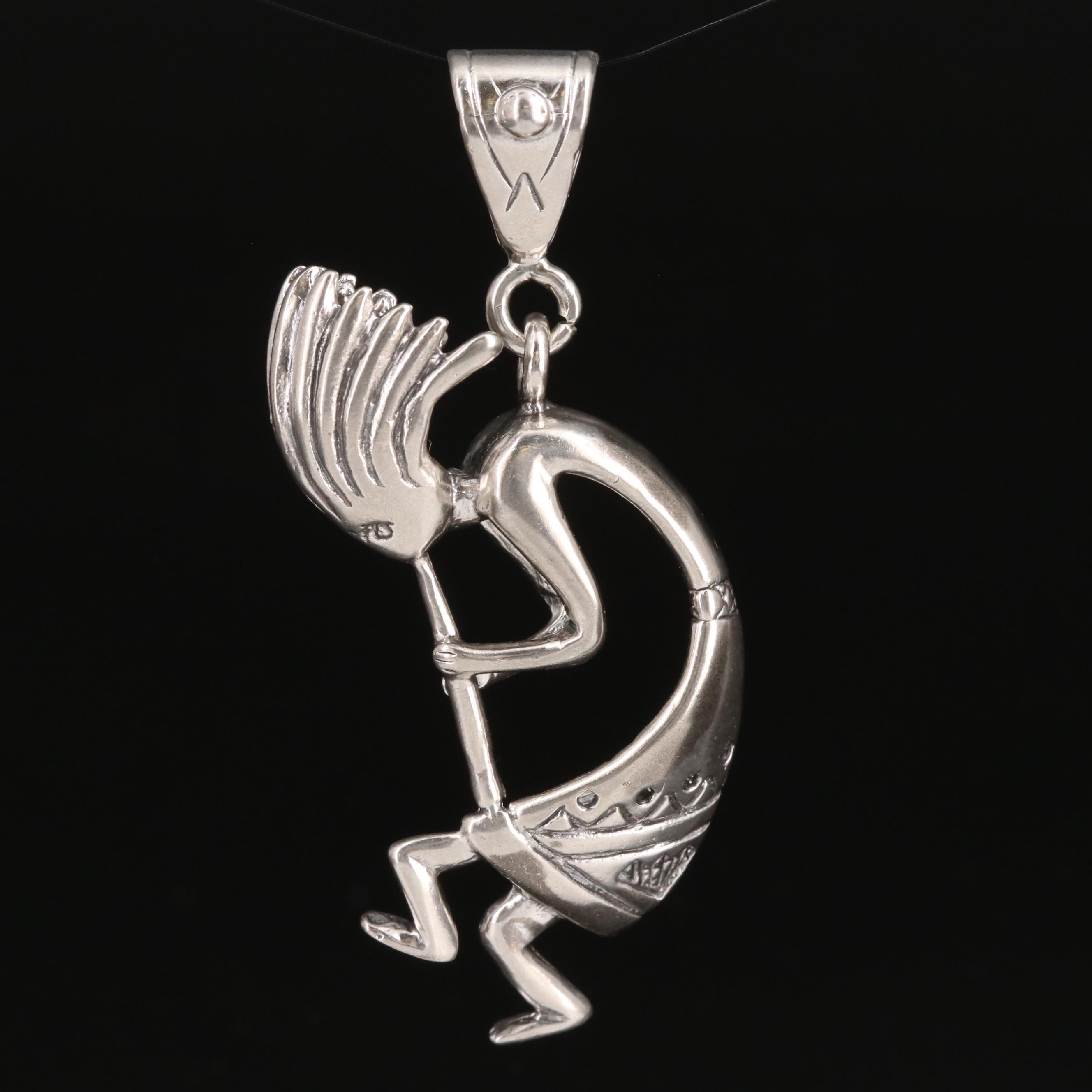 Sterling Silver Kokopelli Pendant EBTH