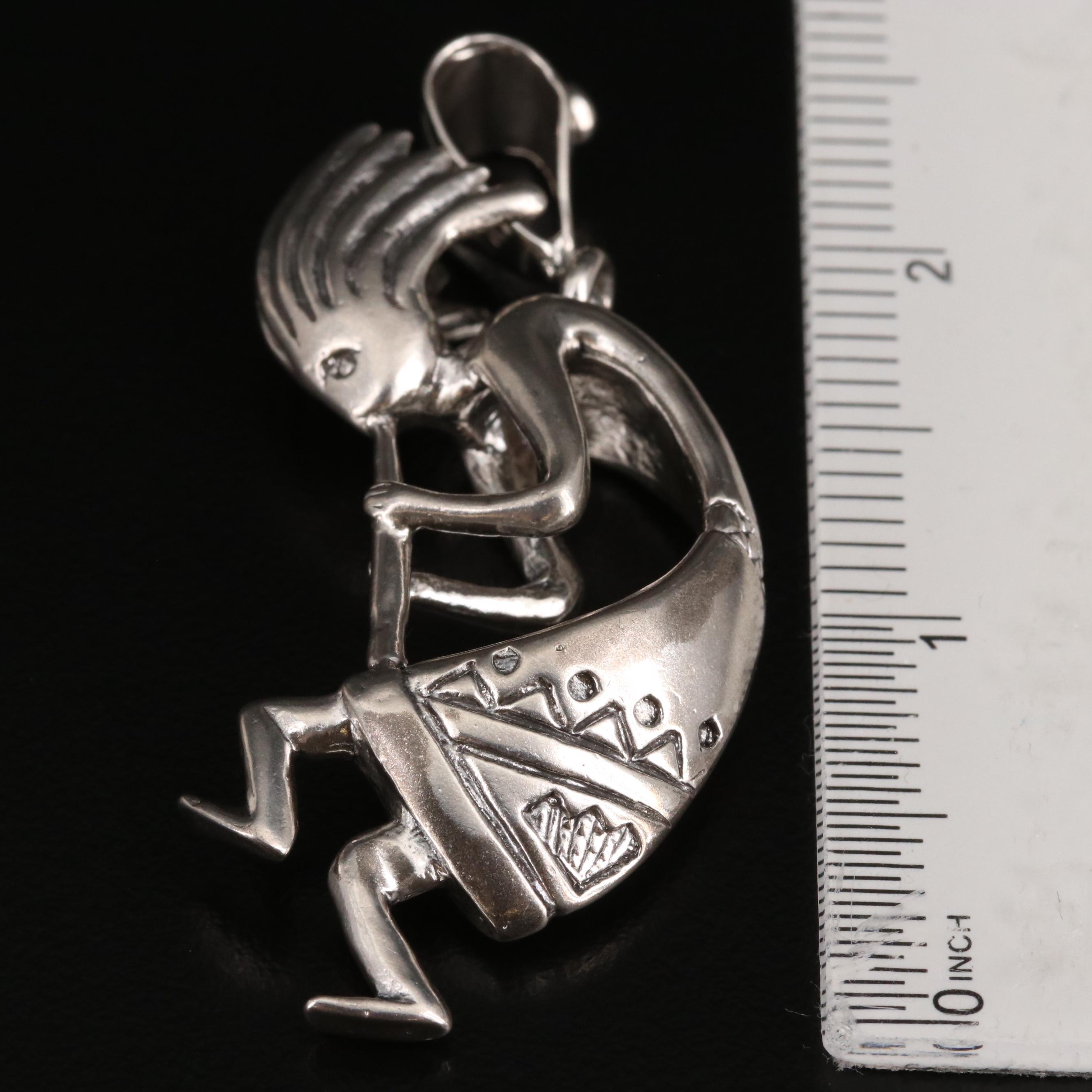 Sterling Silver Kokopelli Pendant EBTH