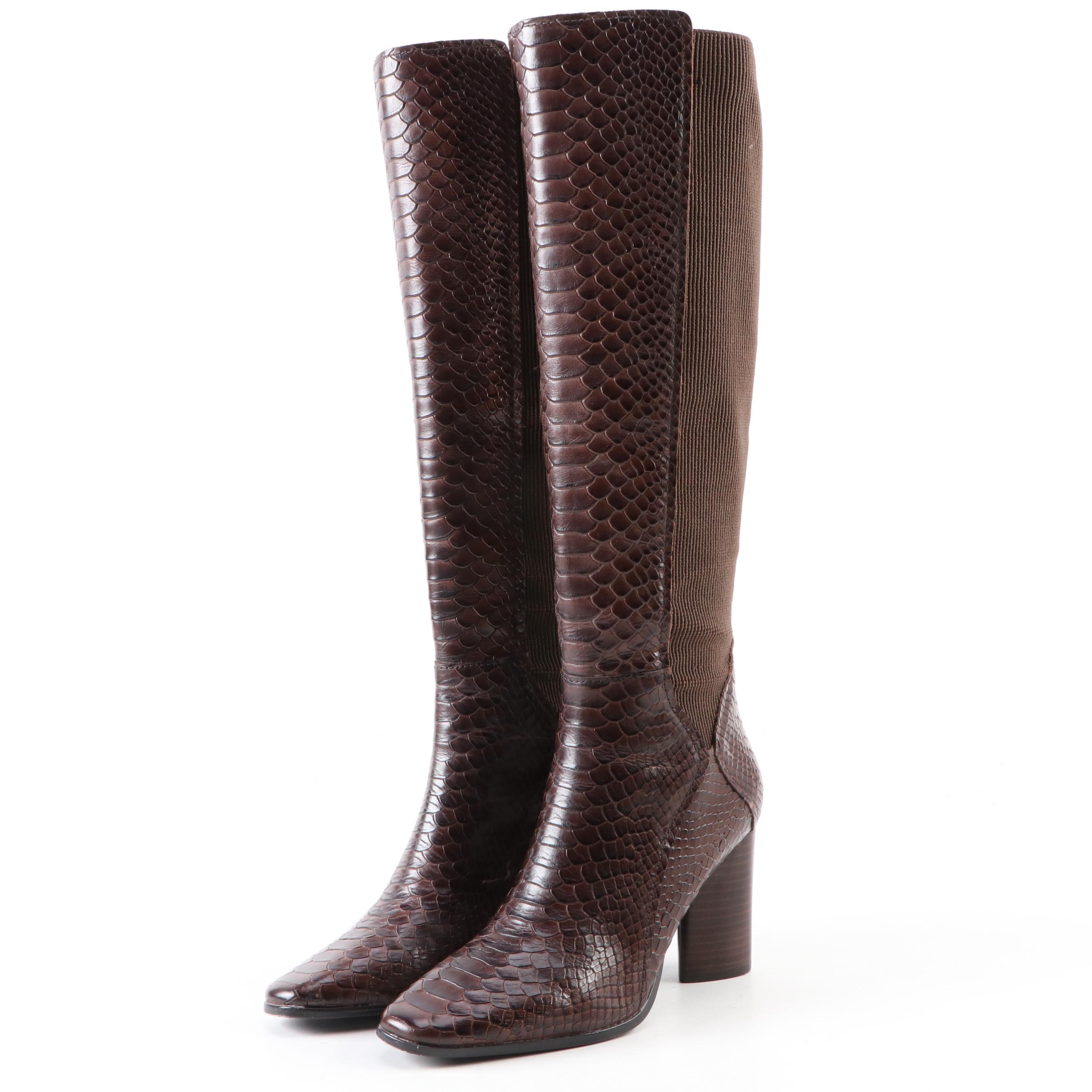 donald j pliner snakeskin boots