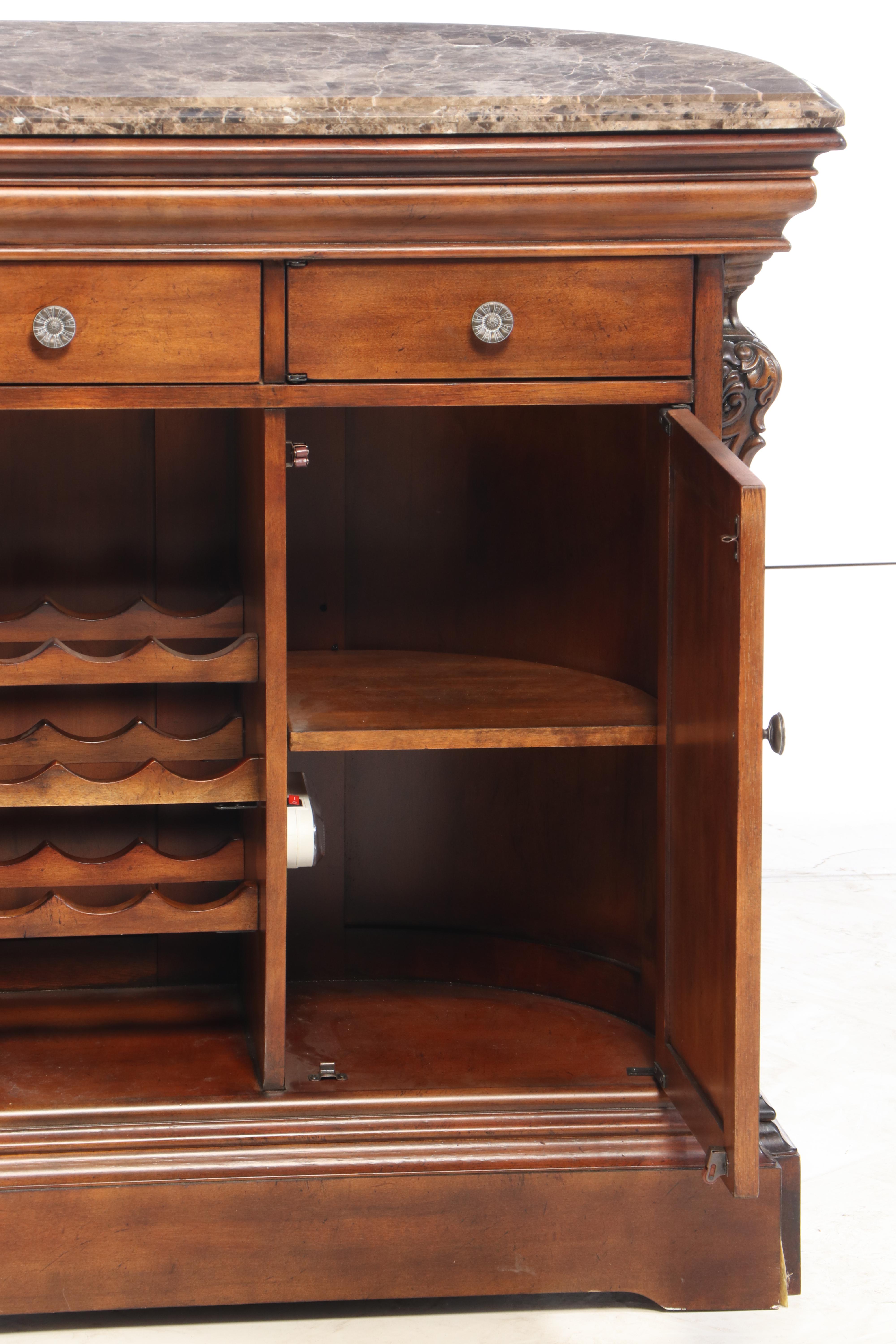 Baroque Style Marble Top Bar Counter EBTH