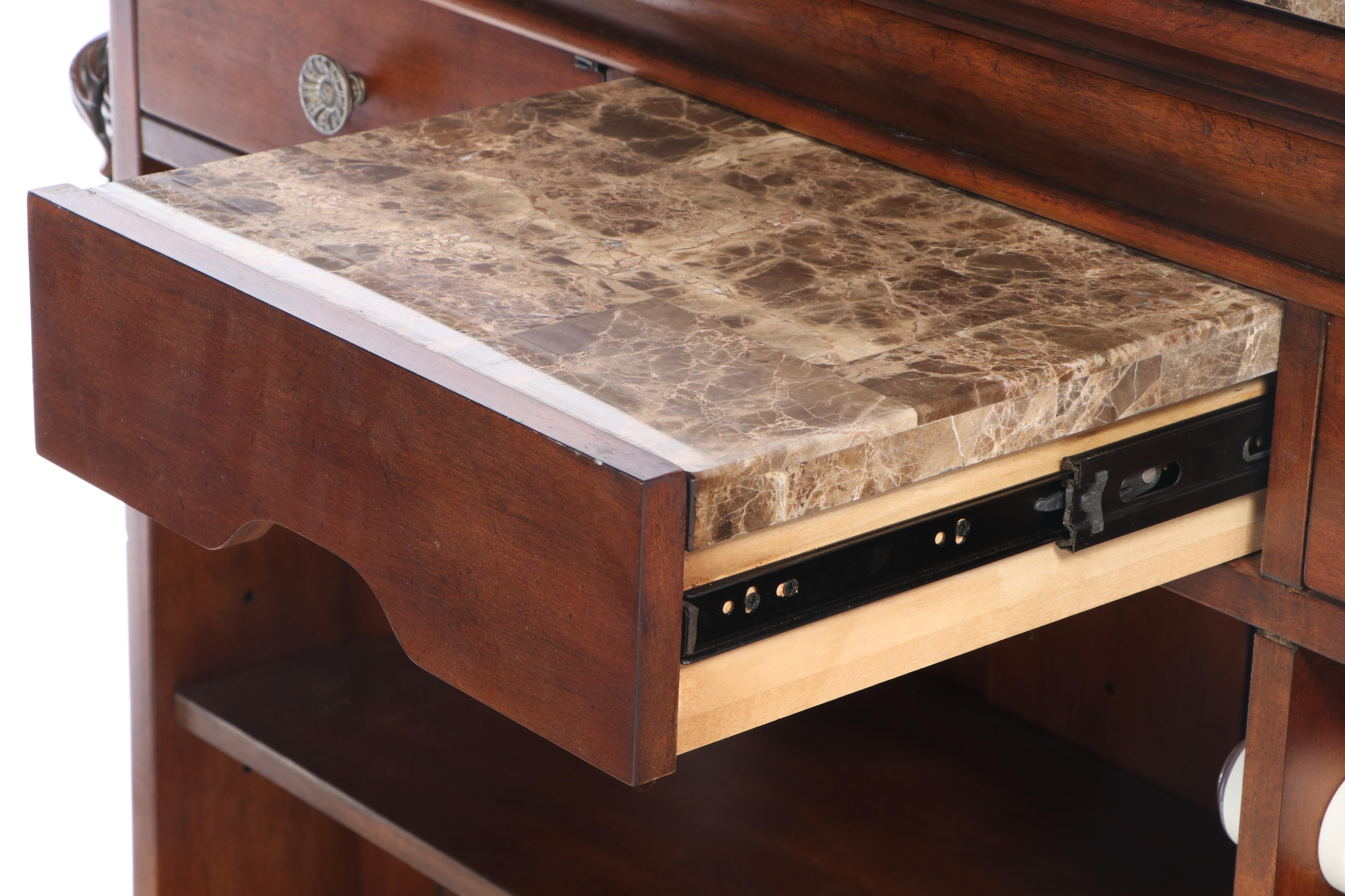 Baroque Style Marble Top Bar Counter EBTH