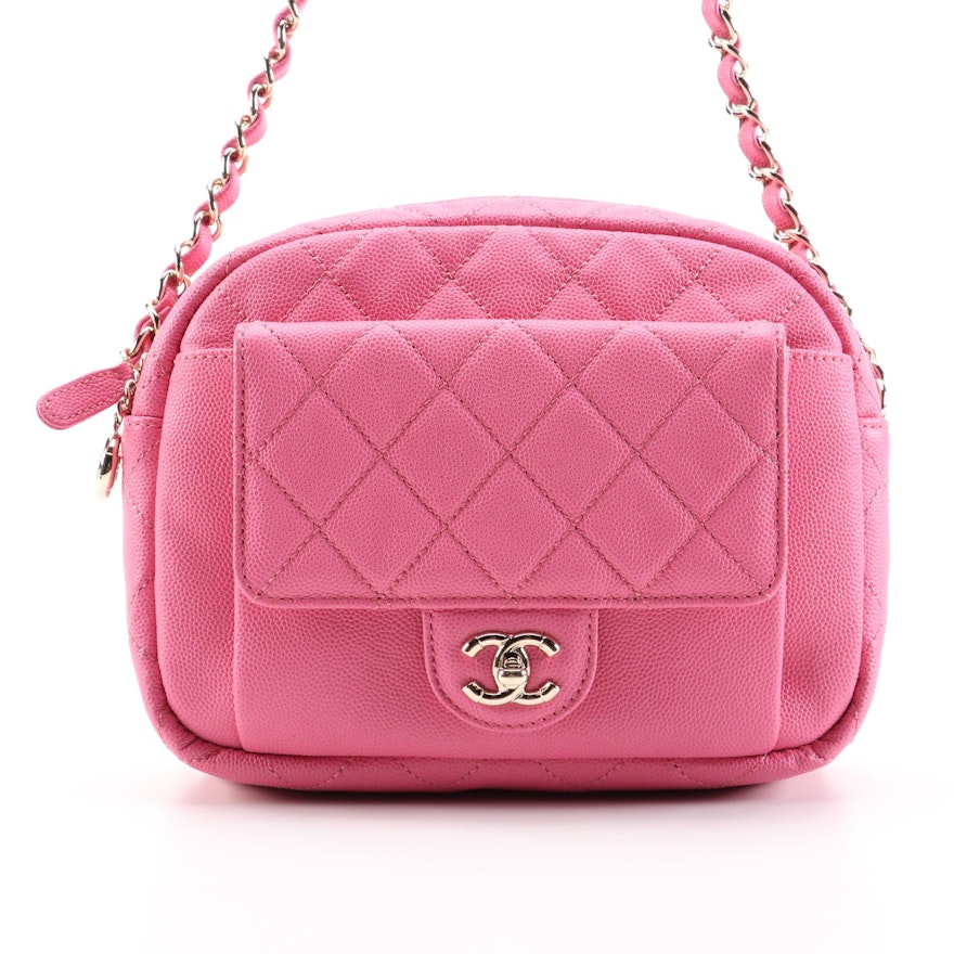 Chanel Pink Quilted Day Camera Case Bag, 2019 Cruise Collection