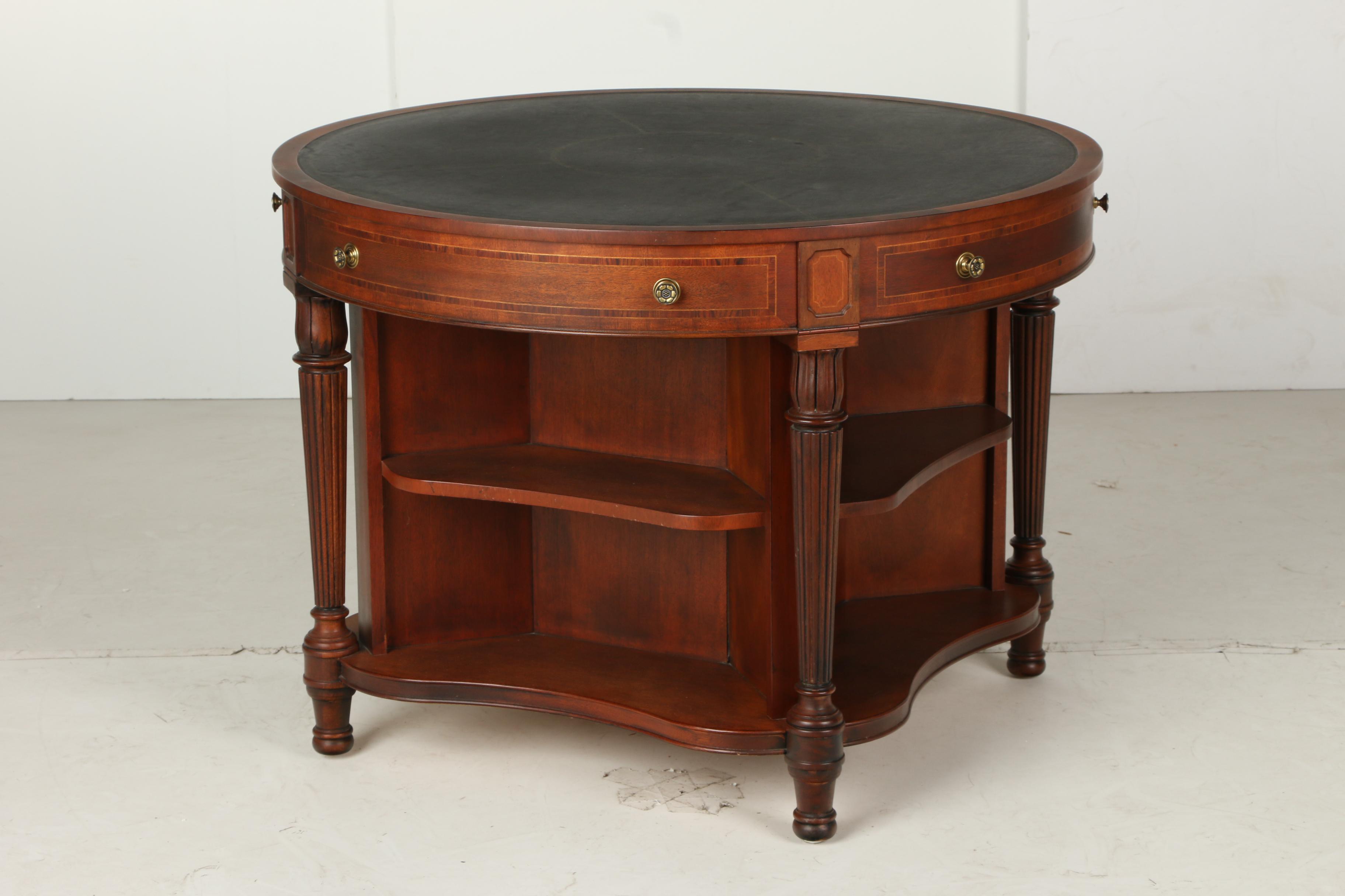 Henredon Regency Style Mahogany Library Table, Late 20th Century EBTH