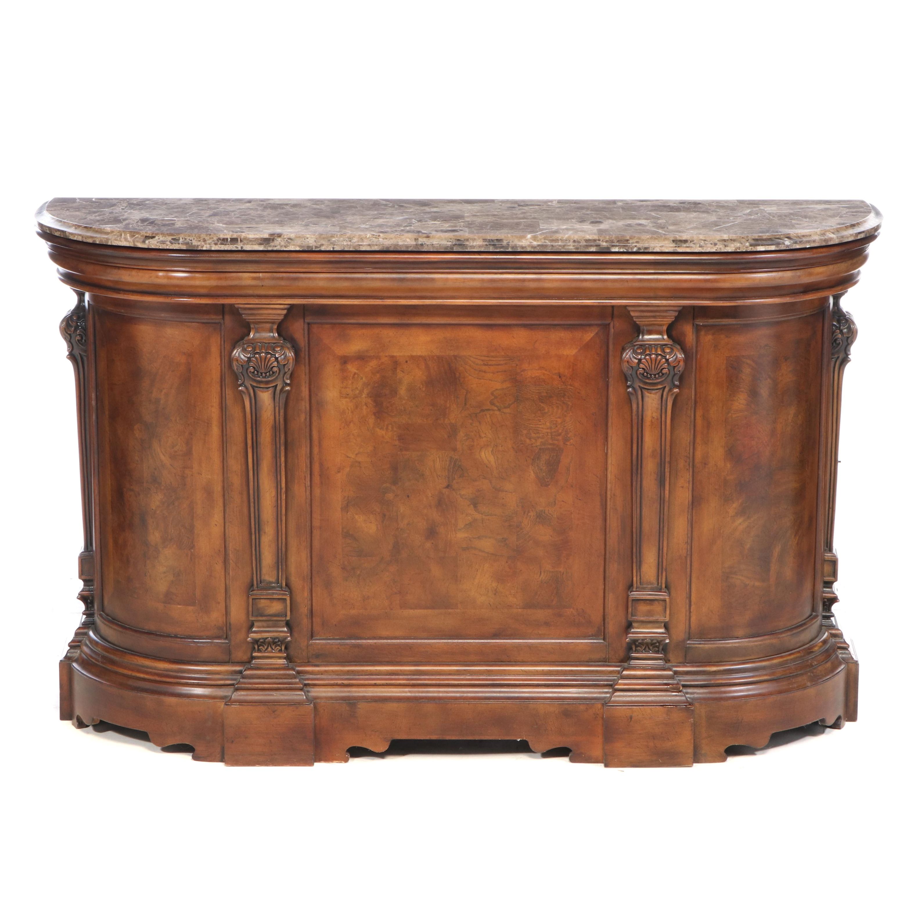 Baroque Style Marble Top Bar Counter EBTH