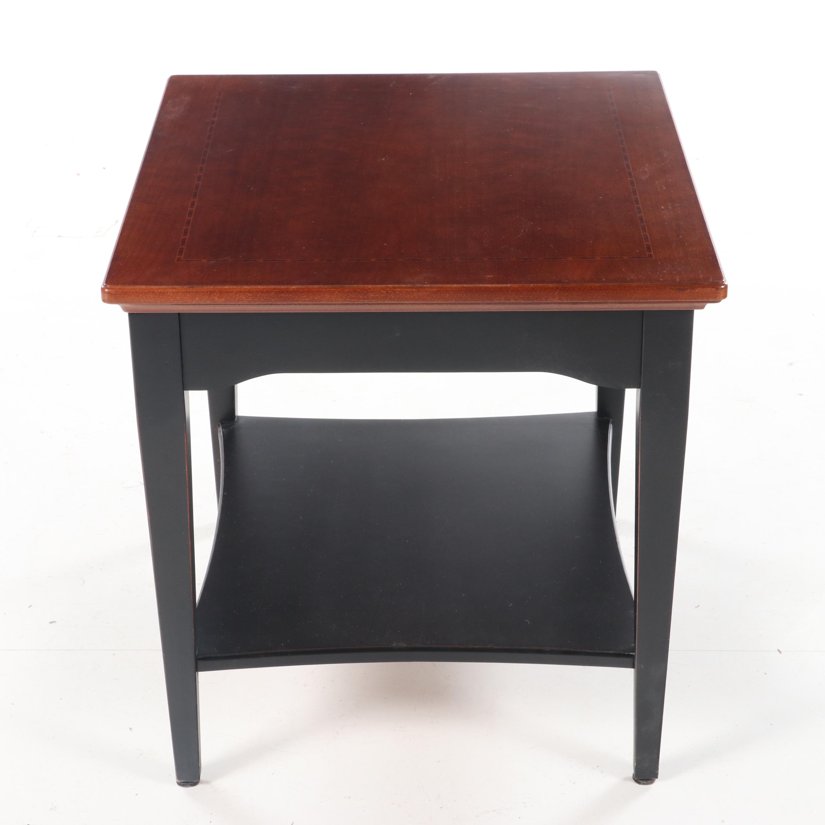 Thomasville "Cinnamon Hill" Ebonized Wood and MahoganyStained End