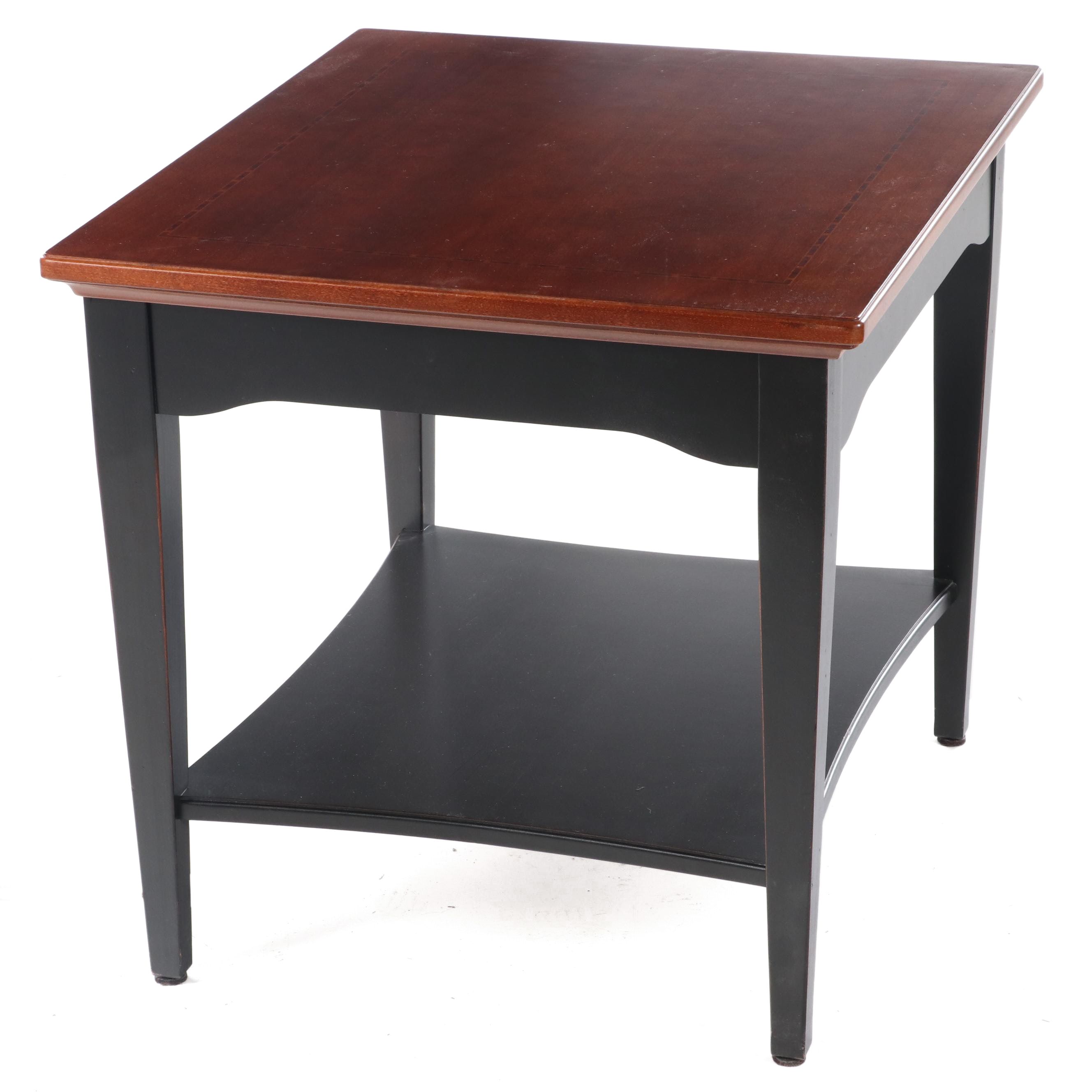 Thomasville "Cinnamon Hill" Ebonized Wood and MahoganyStained End