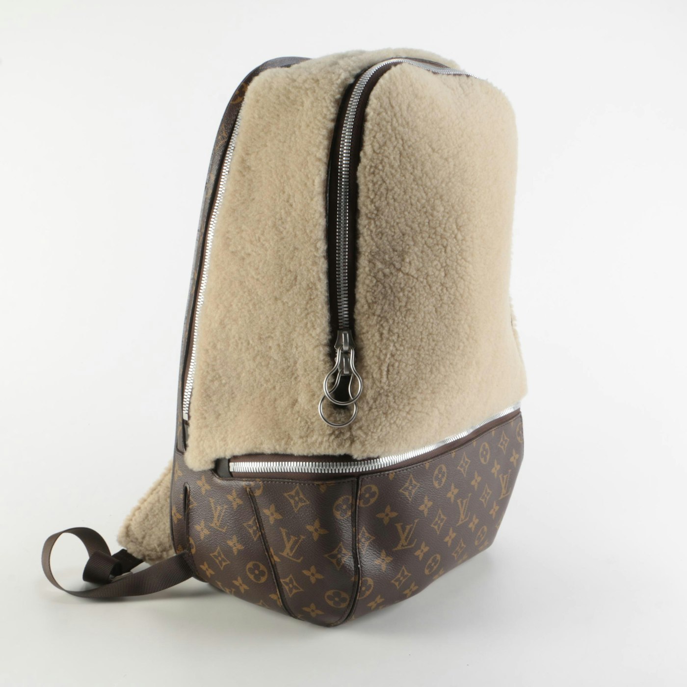 Louis Vuitton Marc Newson Backpack Shearling and Monogram Canvas at 1stDibs