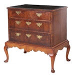 George II Walnut Four-Drawer Chest-on-Stand, Mid-18th Century and Later