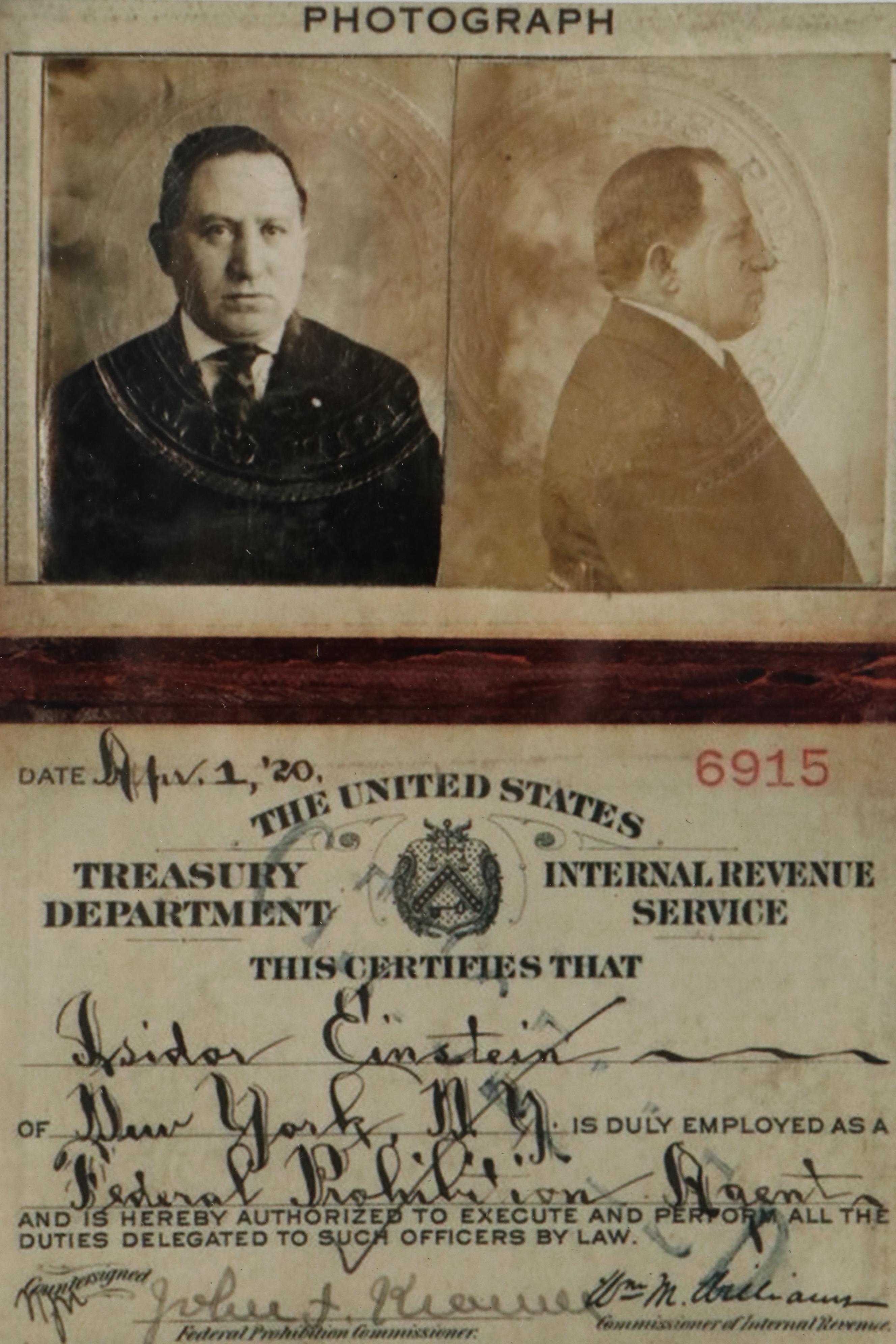 Reprint Photographs of Federal Prohibition Unit Identification, 21st ...