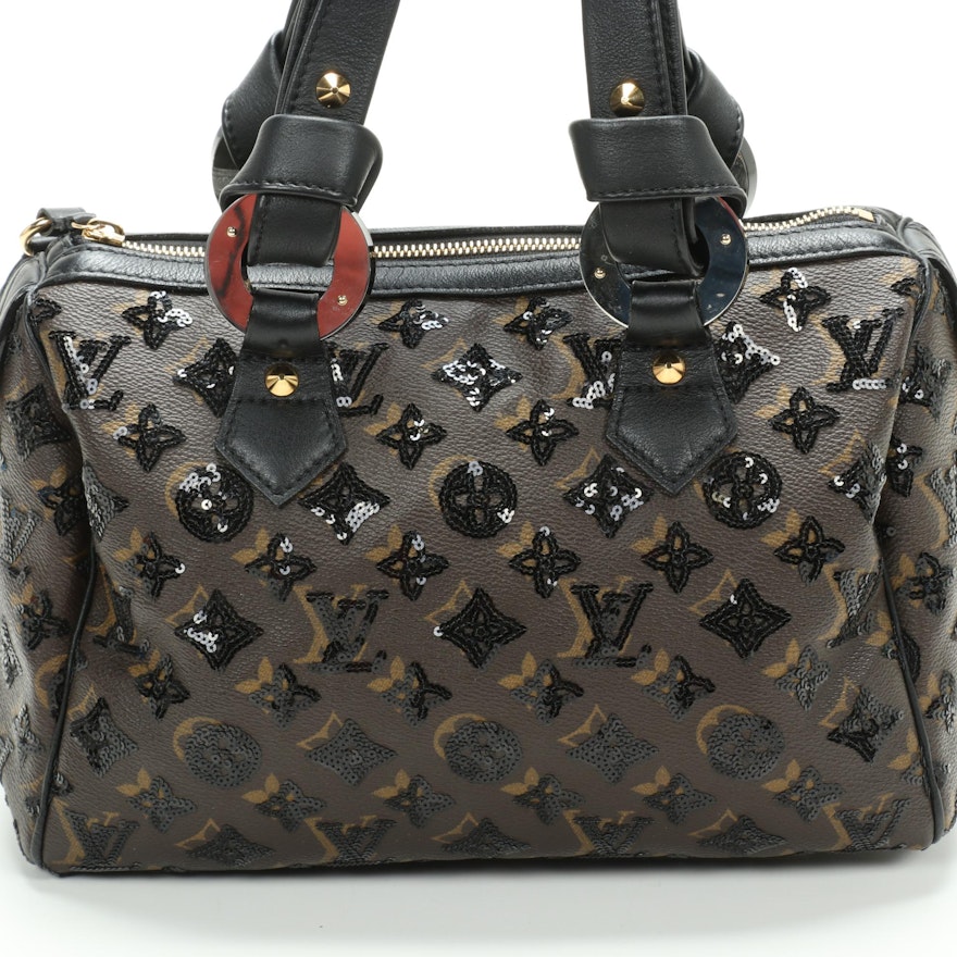 Lv Monogram Eclipse Speedy 28 Sequins Noir