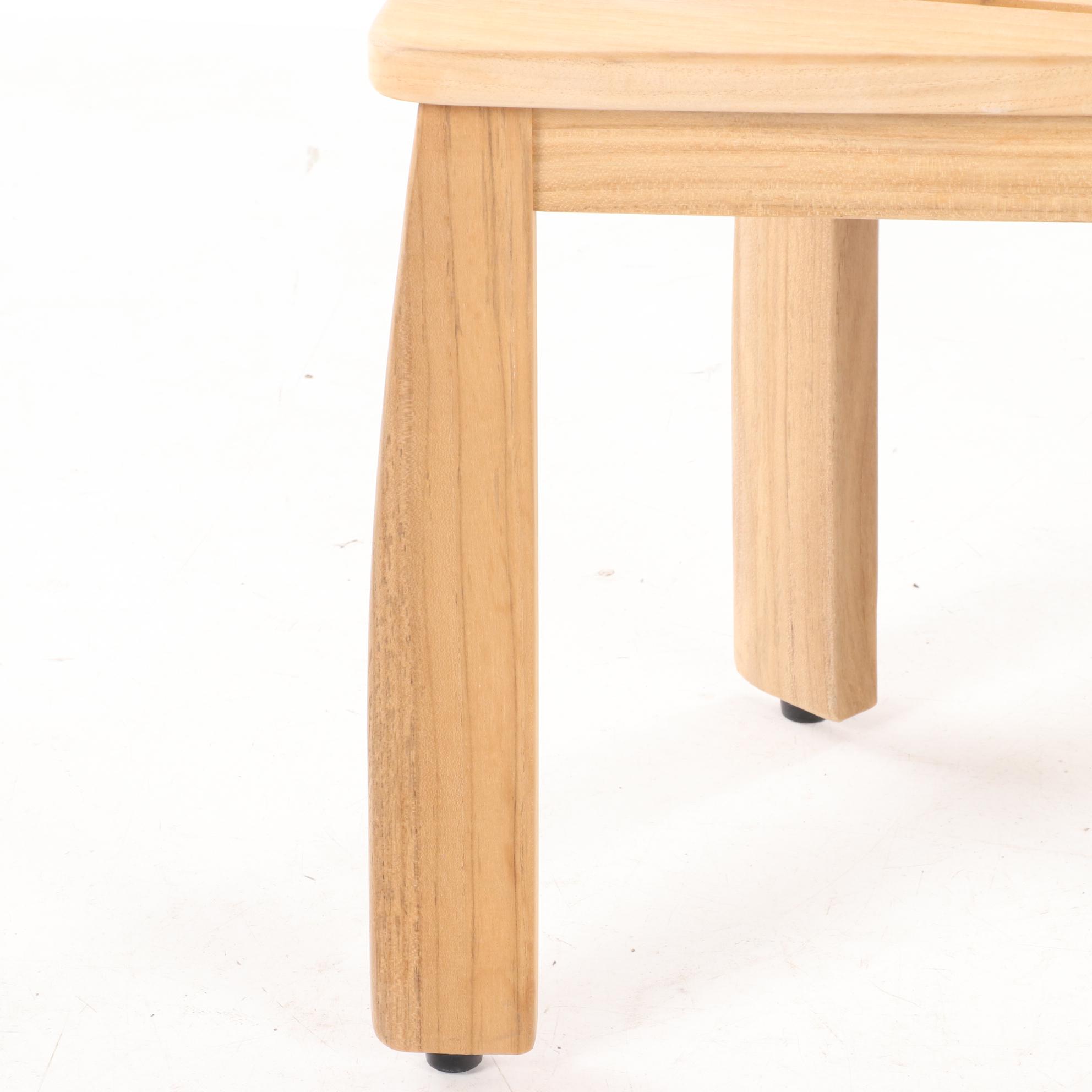 Frontgate "Resort" Collection Teak Corner Shower Seat with Basket EBTH