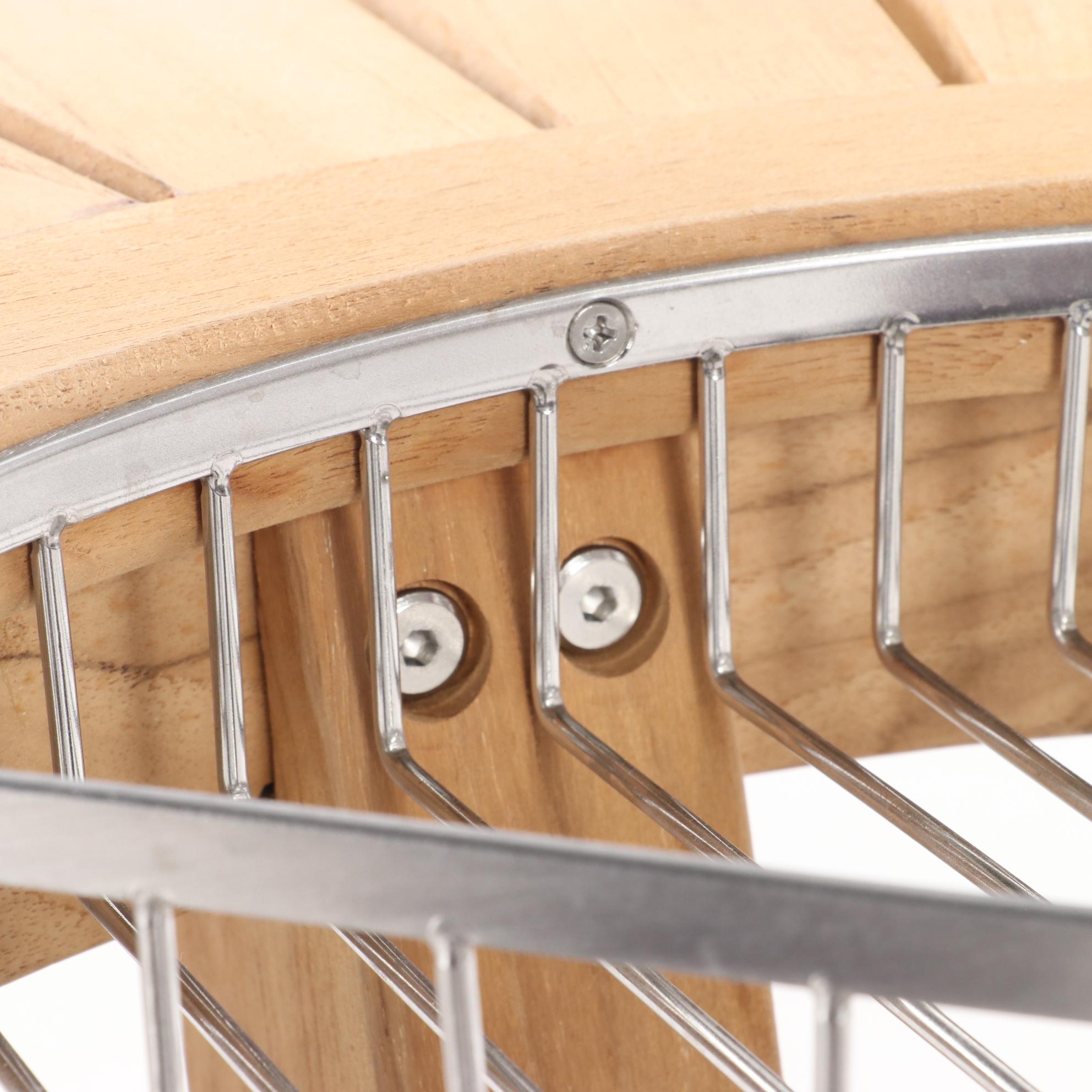 Frontgate "Resort" Collection Teak Corner Shower Seat with Basket EBTH