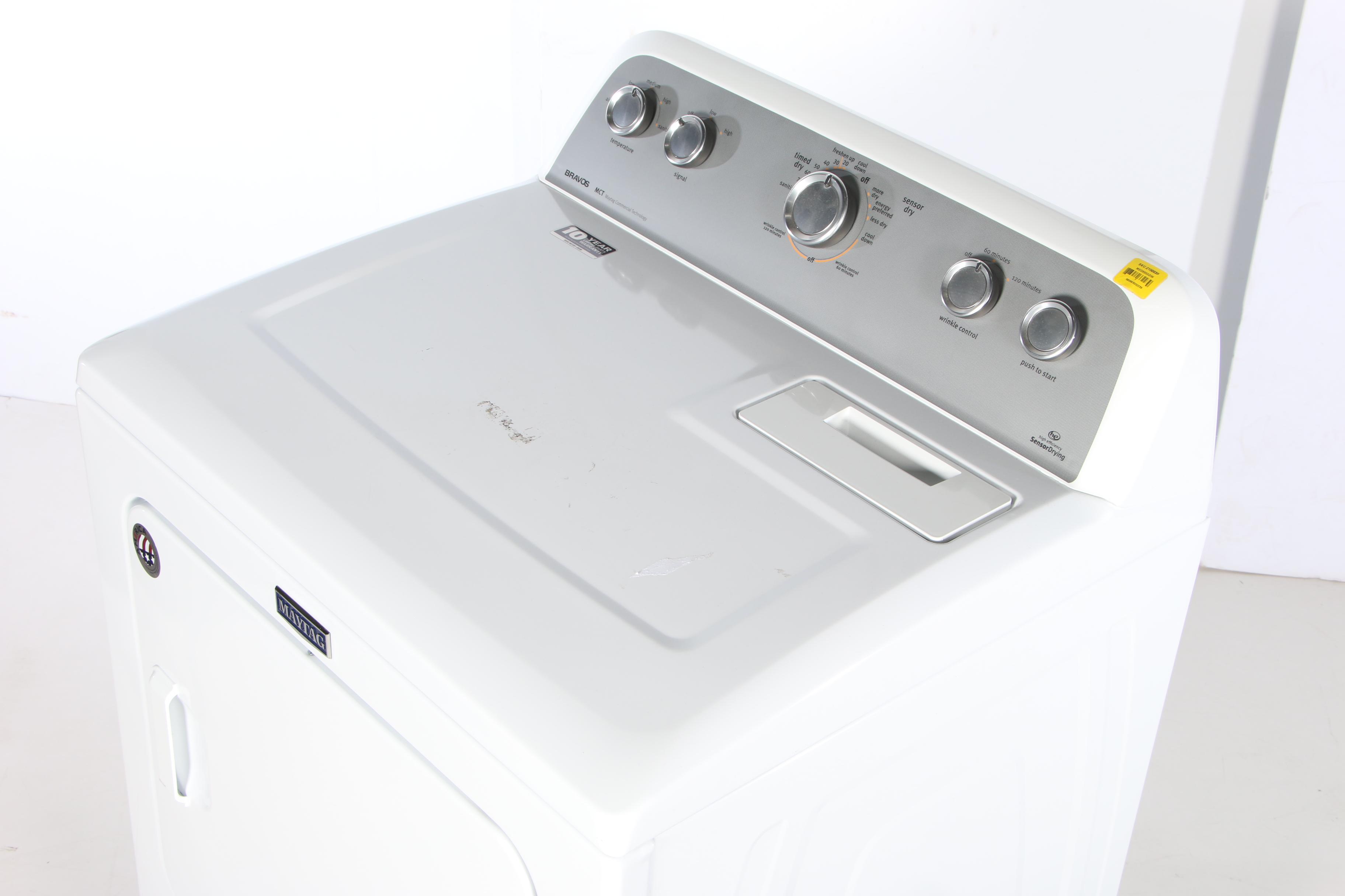 Maytag Bravos White 7.0 Cu. Ft. 11Cycle Electric Dryer EBTH