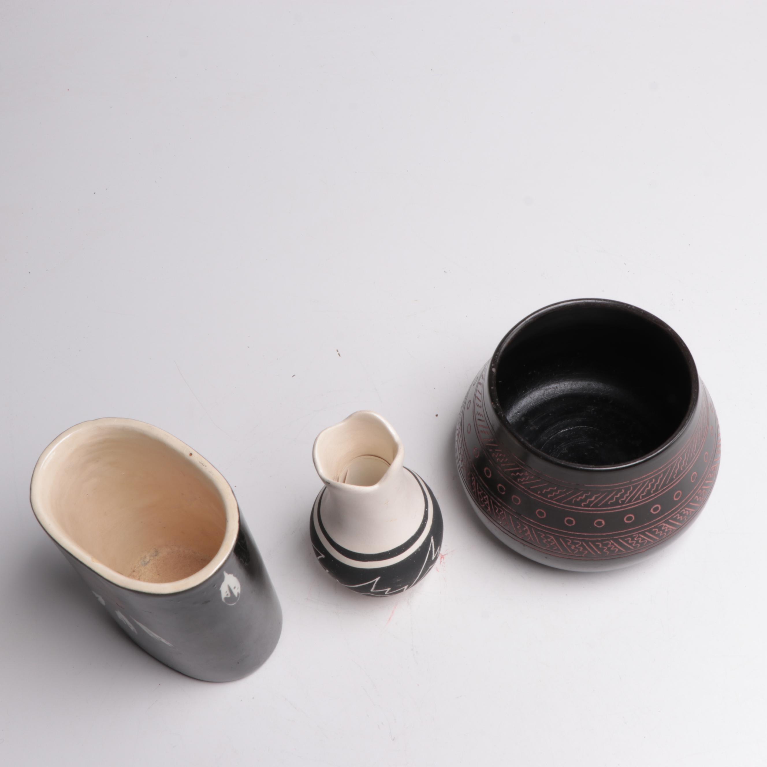 Yakima Nation Ceramic Vase and Other Pottery Vessels EBTH