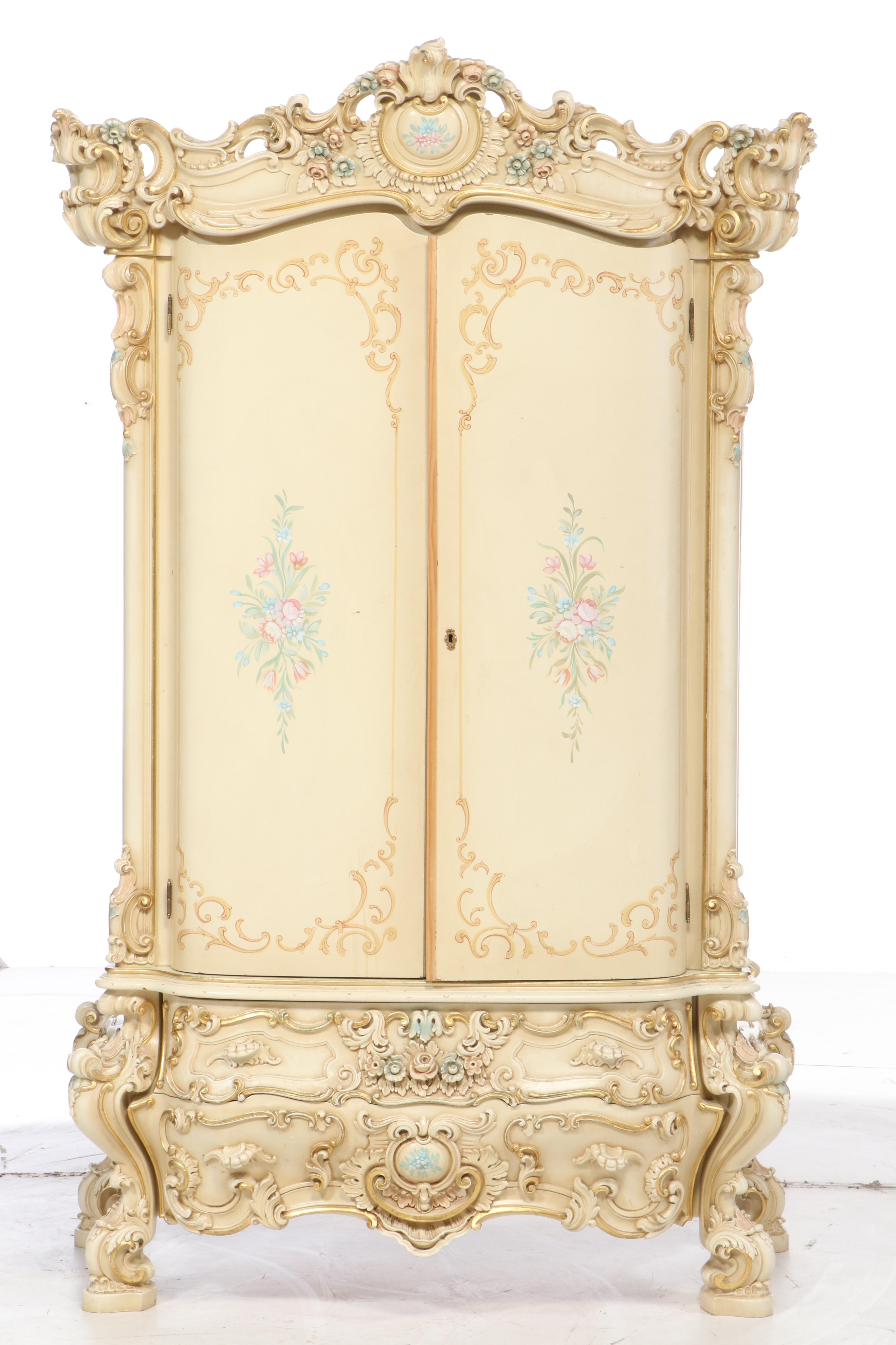Silik Italian Rococo Style Armoire, Late 20th Century EBTH