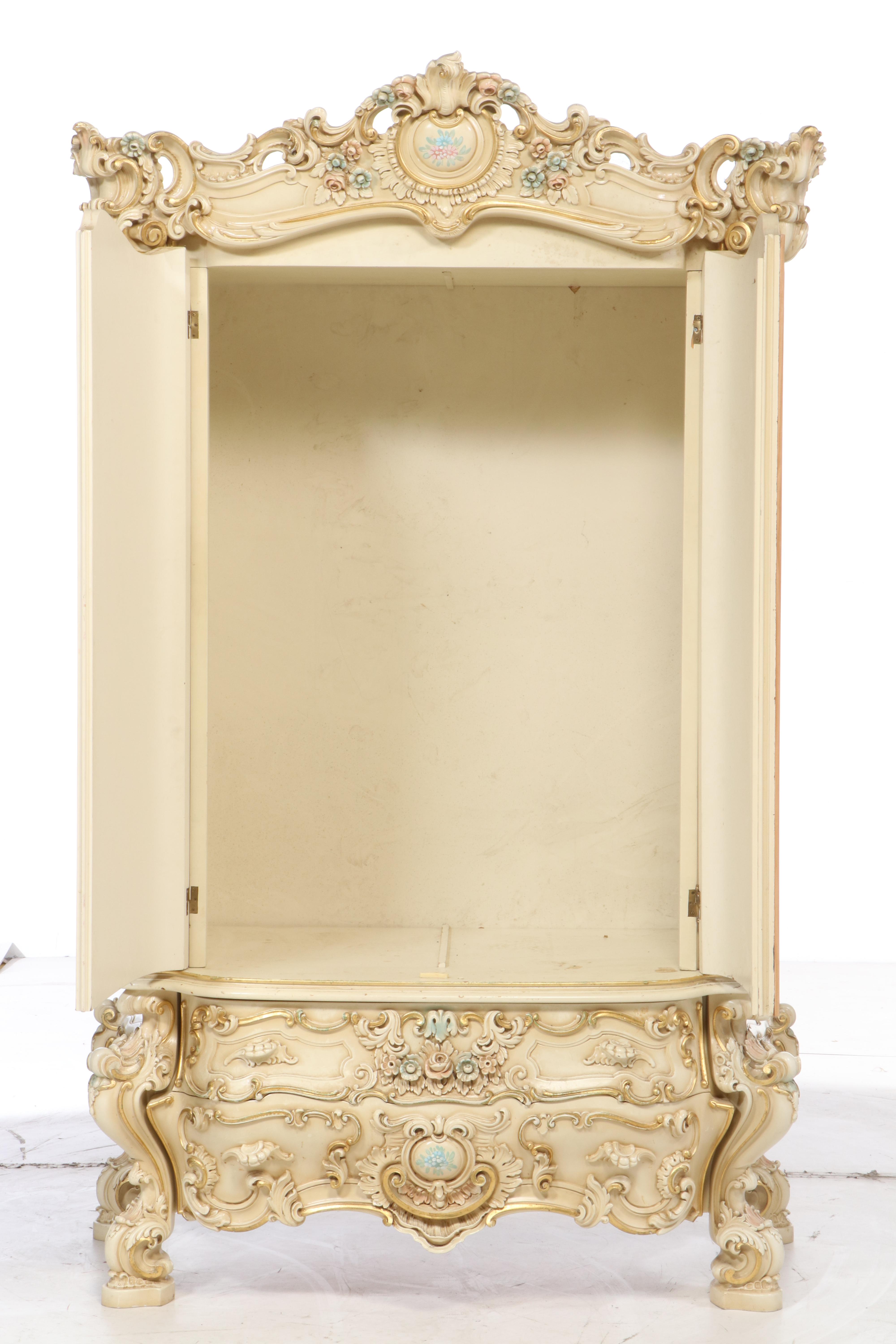 Silik Italian Rococo Style Armoire, Late 20th Century EBTH