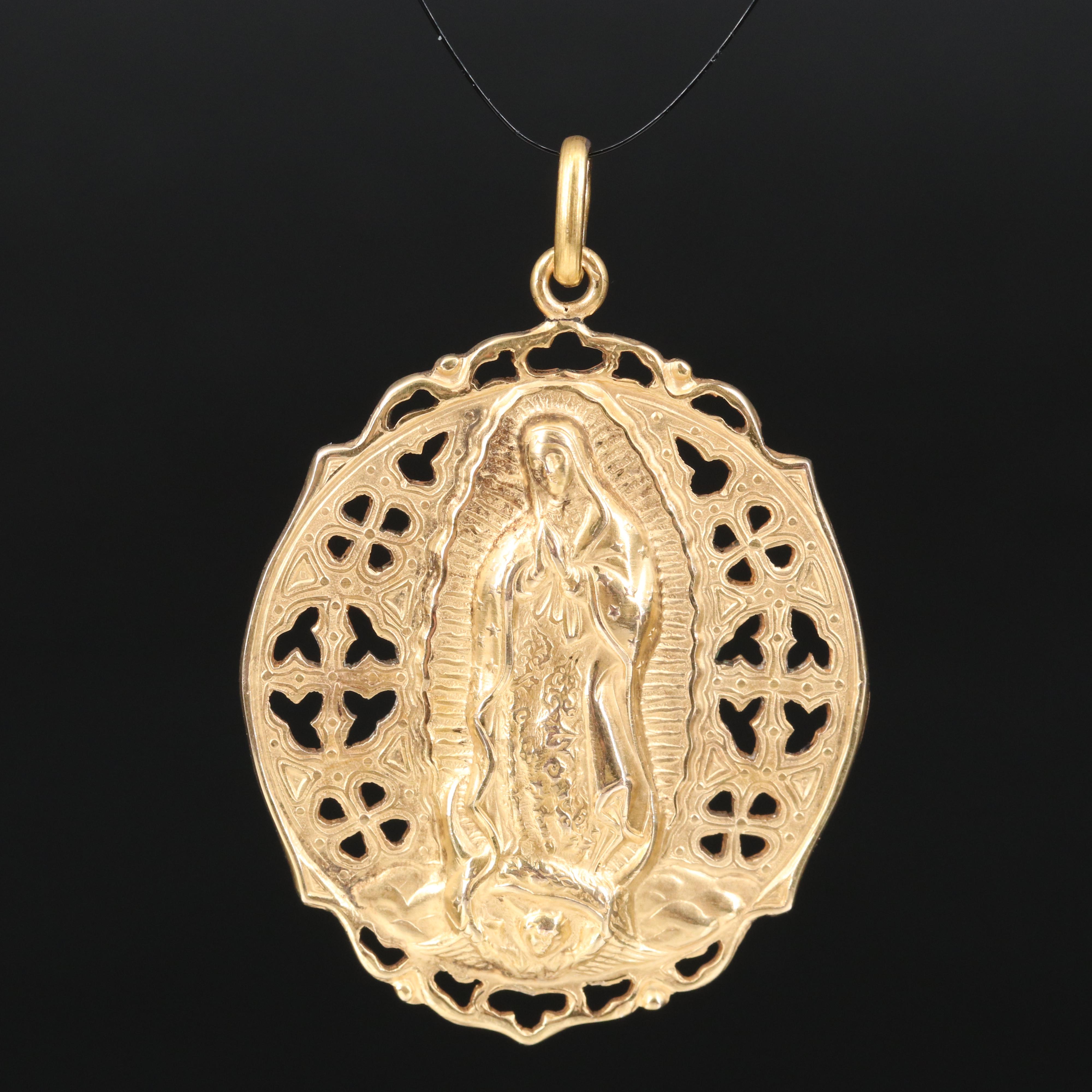 12K Our Lady of Guadalupe Pendant