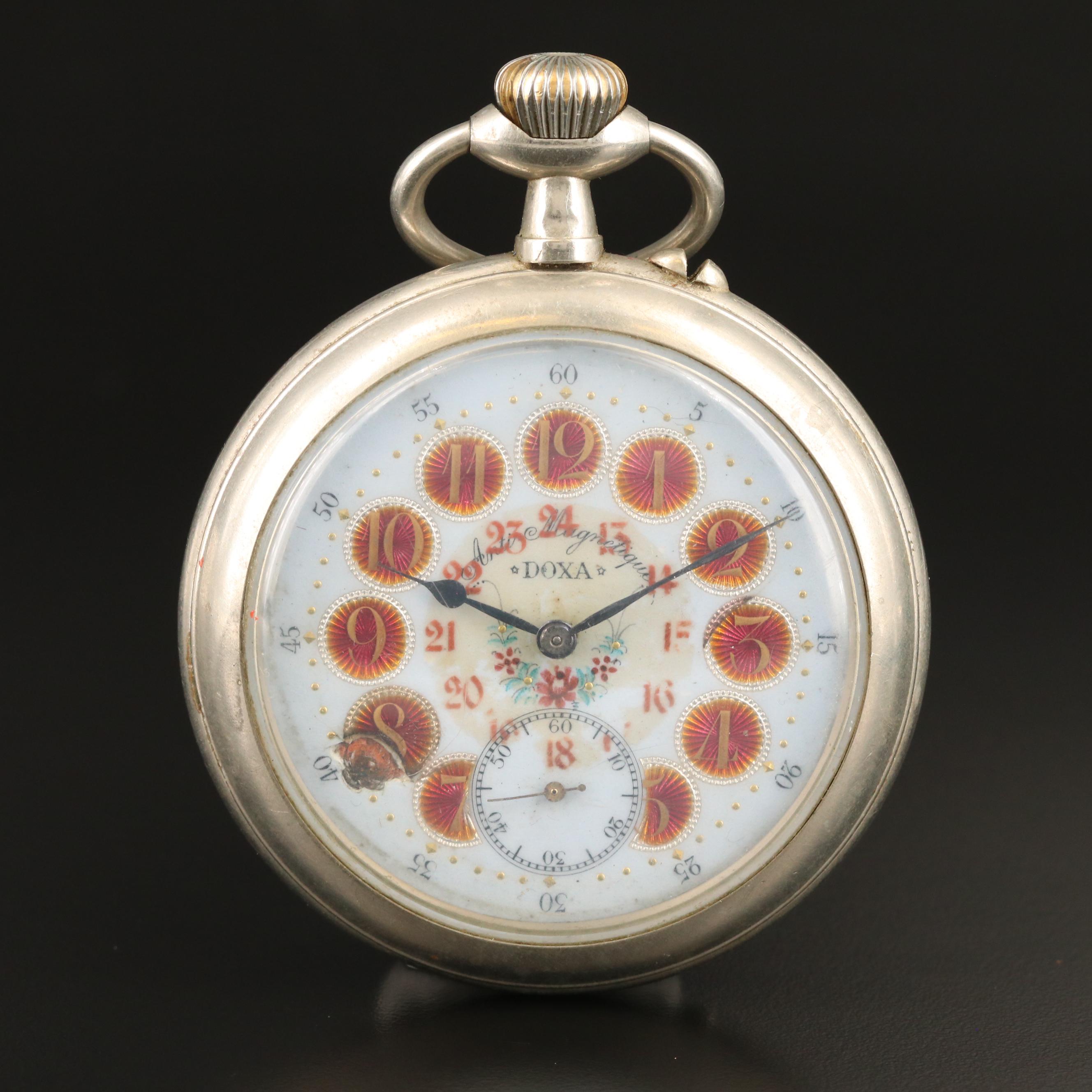 Vintage Doxa Goliath Open Face Pocket Watch EBTH