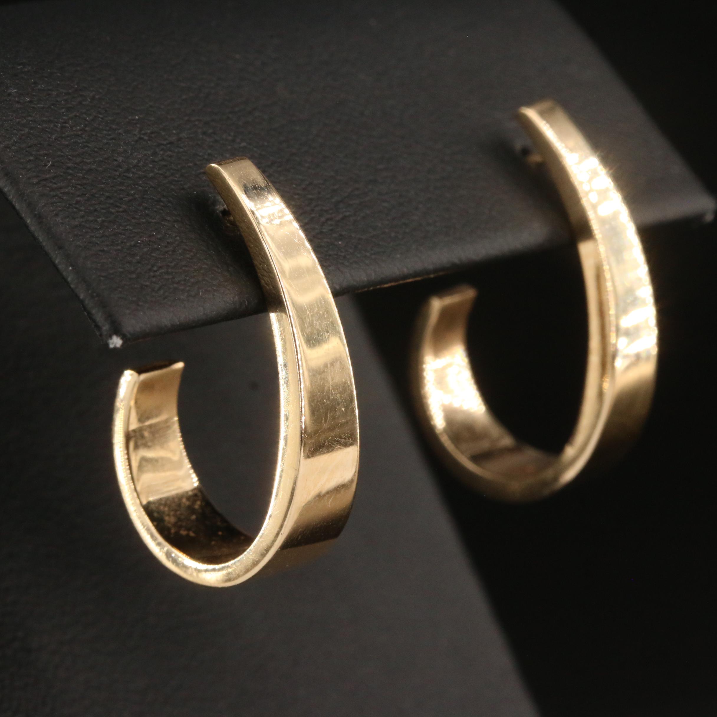 14K J-Hoop Earrings | EBTH