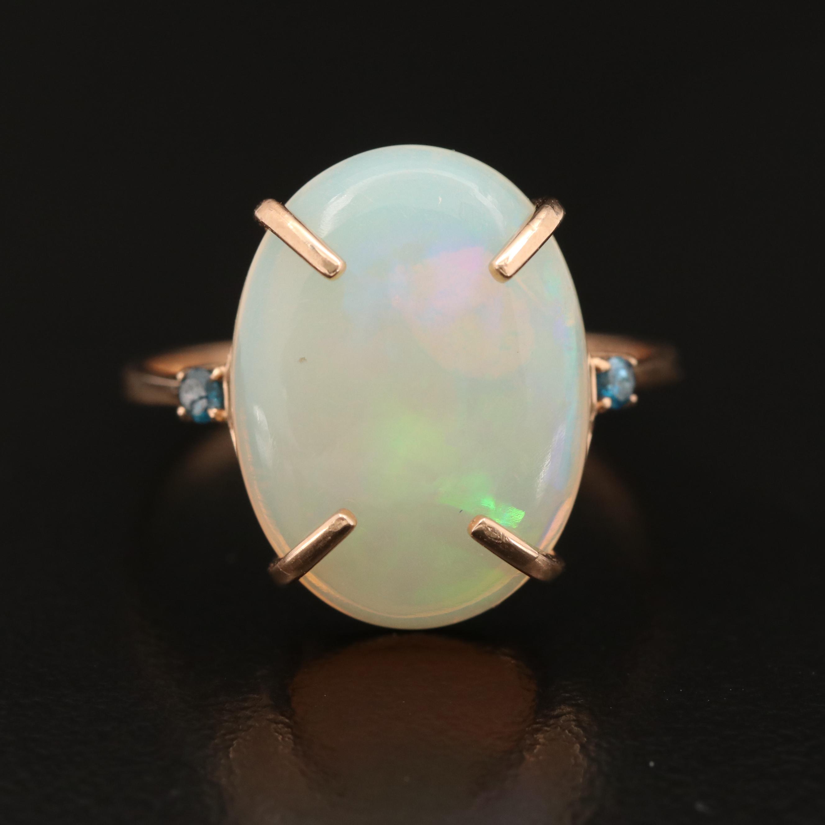 14k White Gold Oval Diamond Engagement Ring Ebth