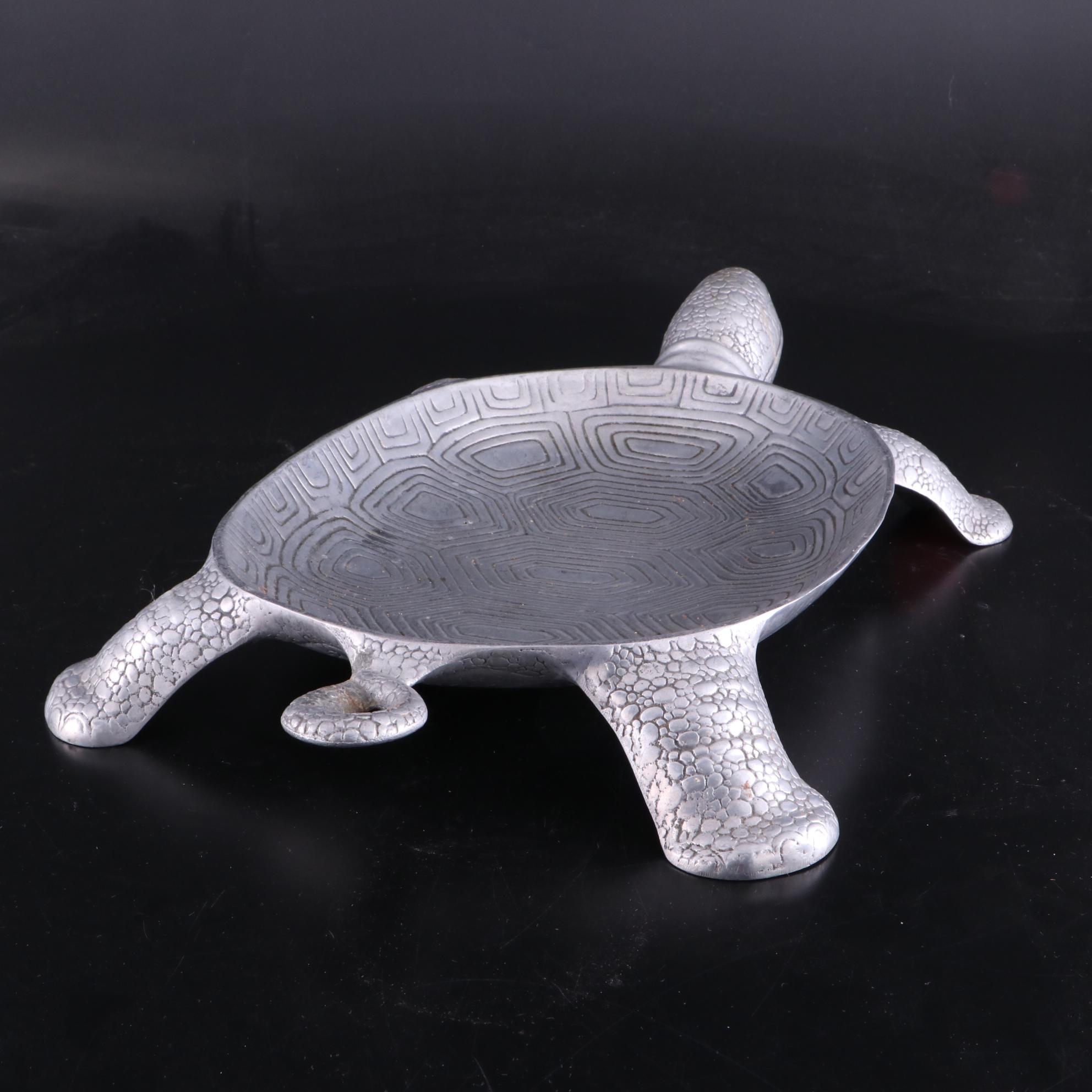Arthur Court Aluminum Turtle Covered Serving Platter EBTH