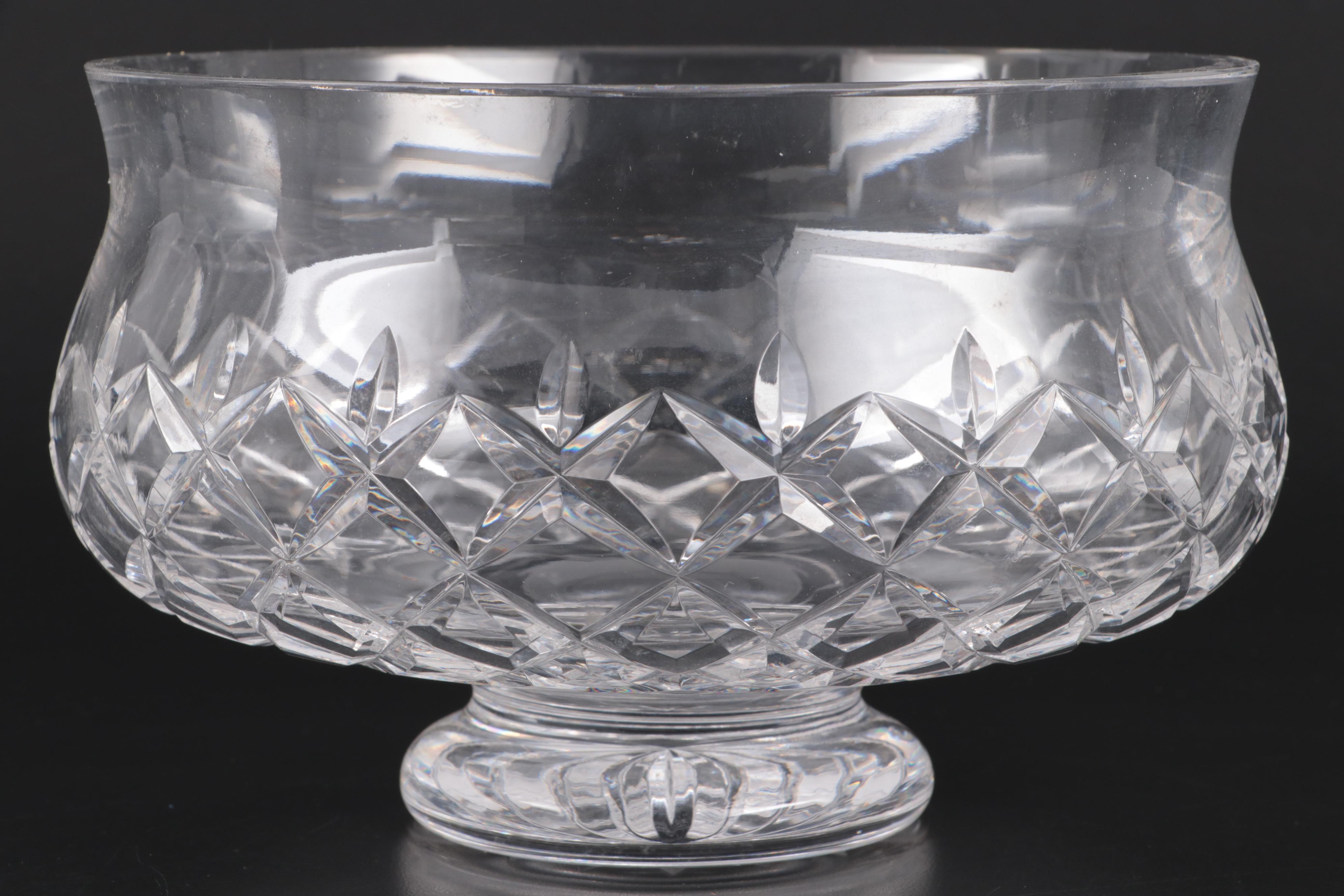 Waterford Crystal "Lismore" Footed Centerpiece Bowl EBTH