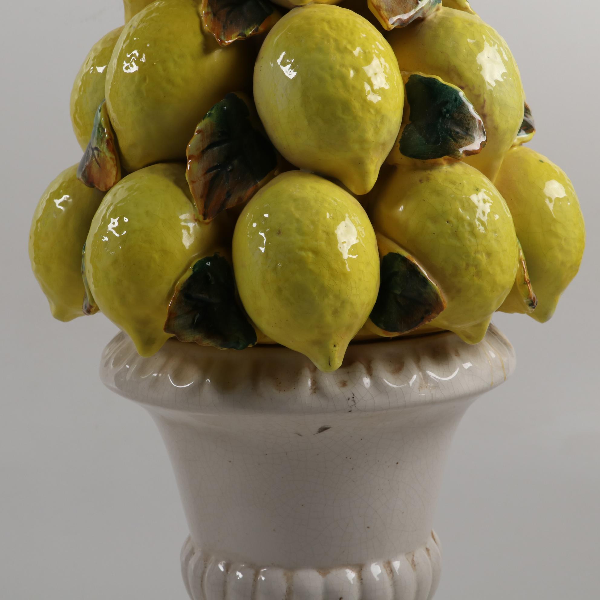 Ceramic Lemon Topiary Centerpiece EBTH
