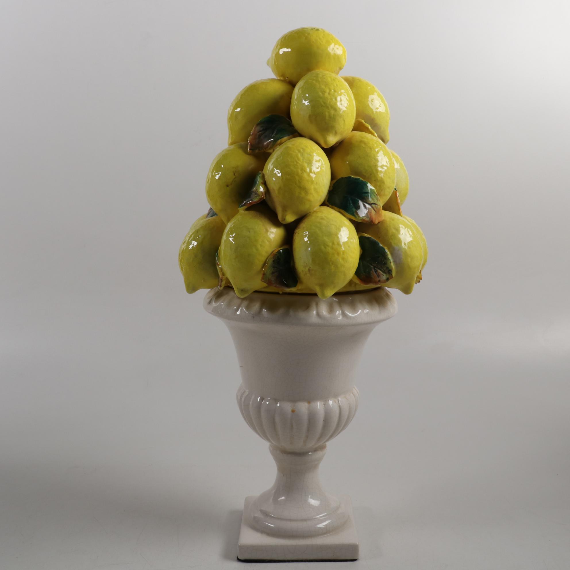 Ceramic Lemon Topiary Centerpiece EBTH