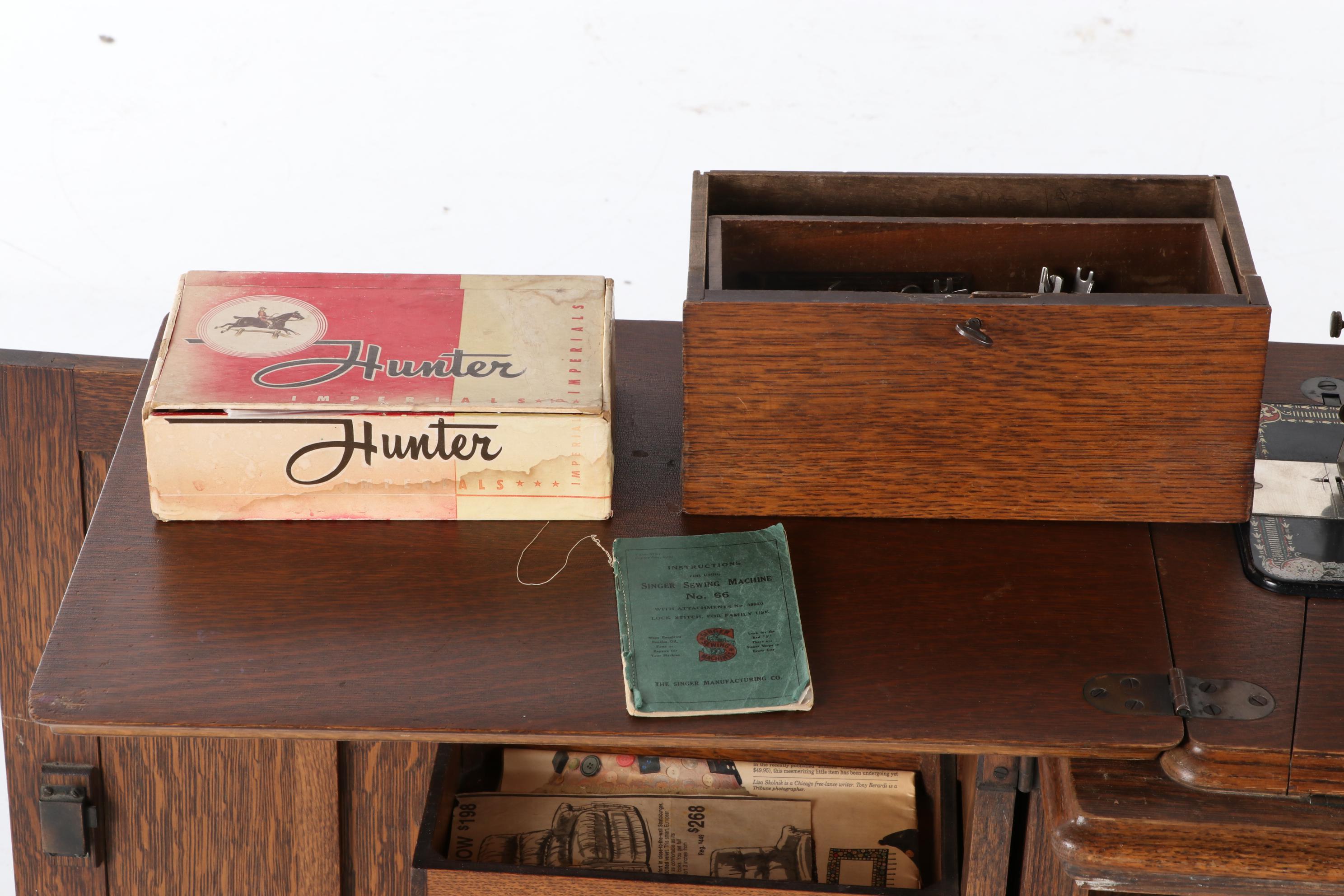 Singer Treadle Sewing Machine No. 66 with Open Side No. 23