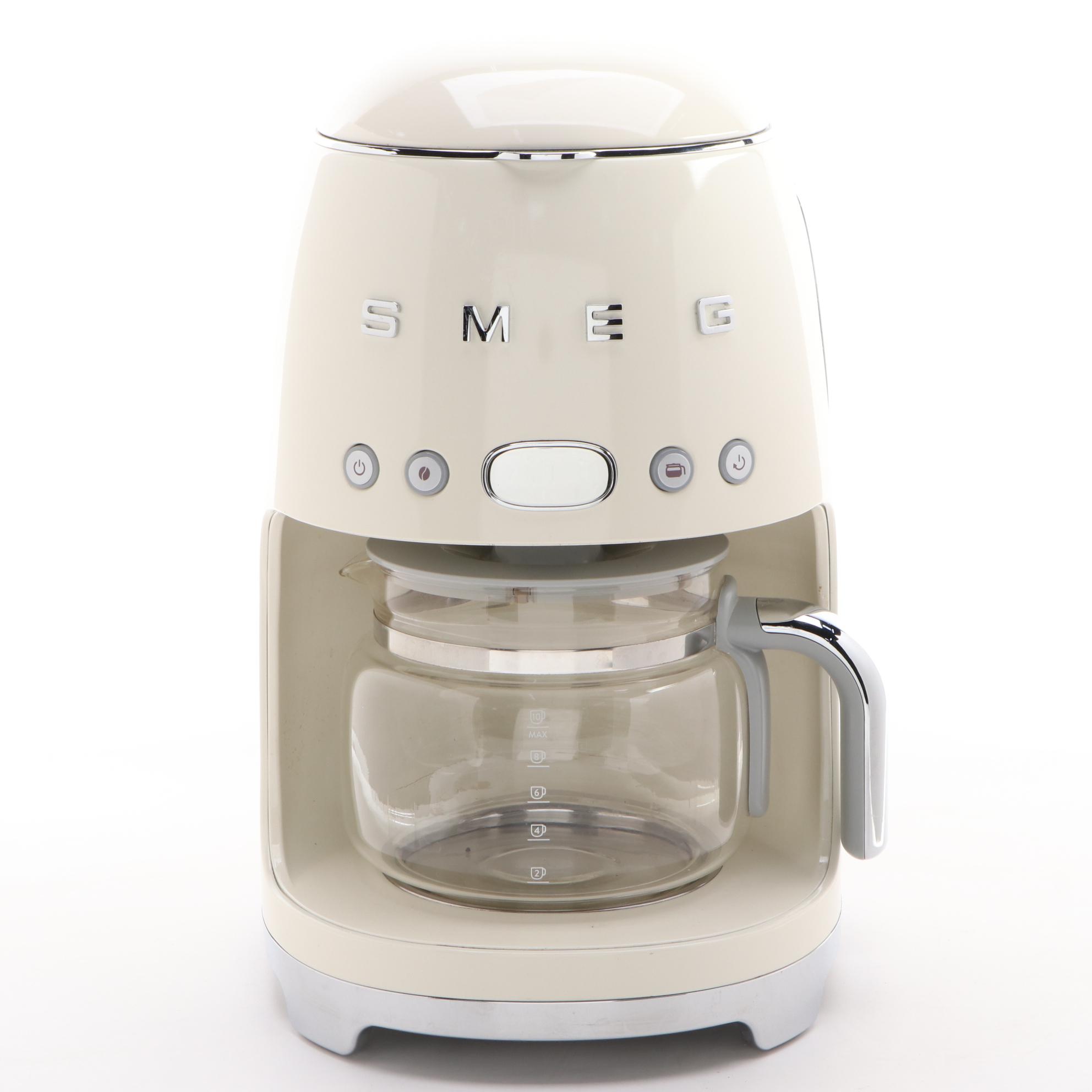 Smeg 10 Cup Drip Filter Coffee Maker in Cream EBTH