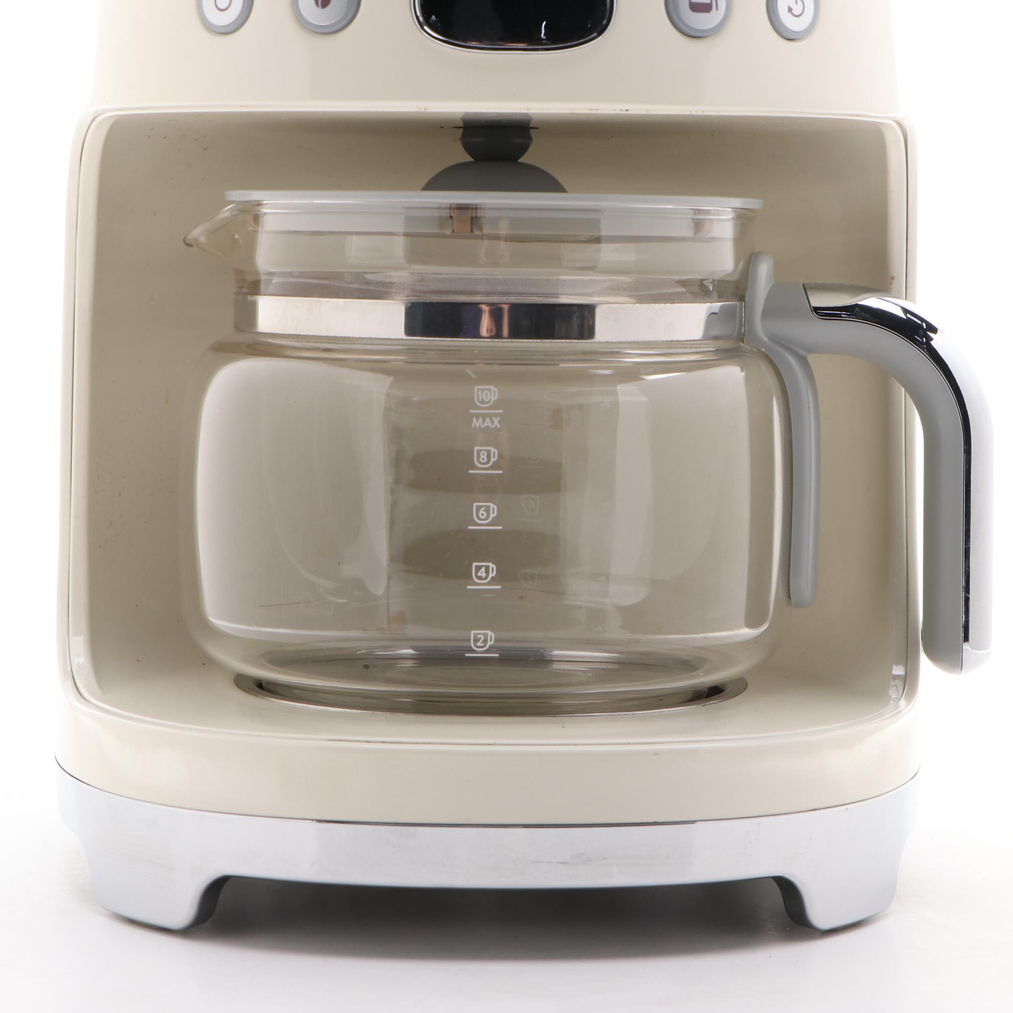 Smeg 10 Cup Drip Filter Coffee Maker in Cream EBTH