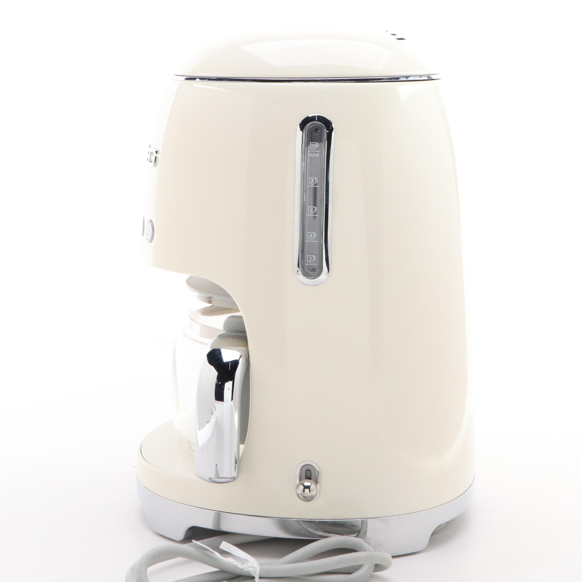 Smeg 10 Cup Drip Filter Coffee Maker in Cream EBTH