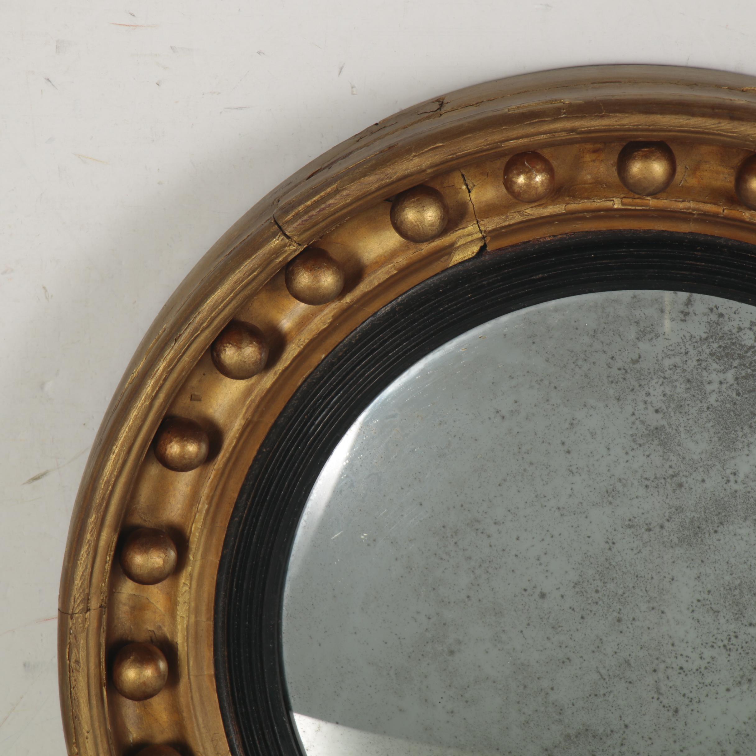 Federal Style Giltwood Convex Wall Mirror | EBTH