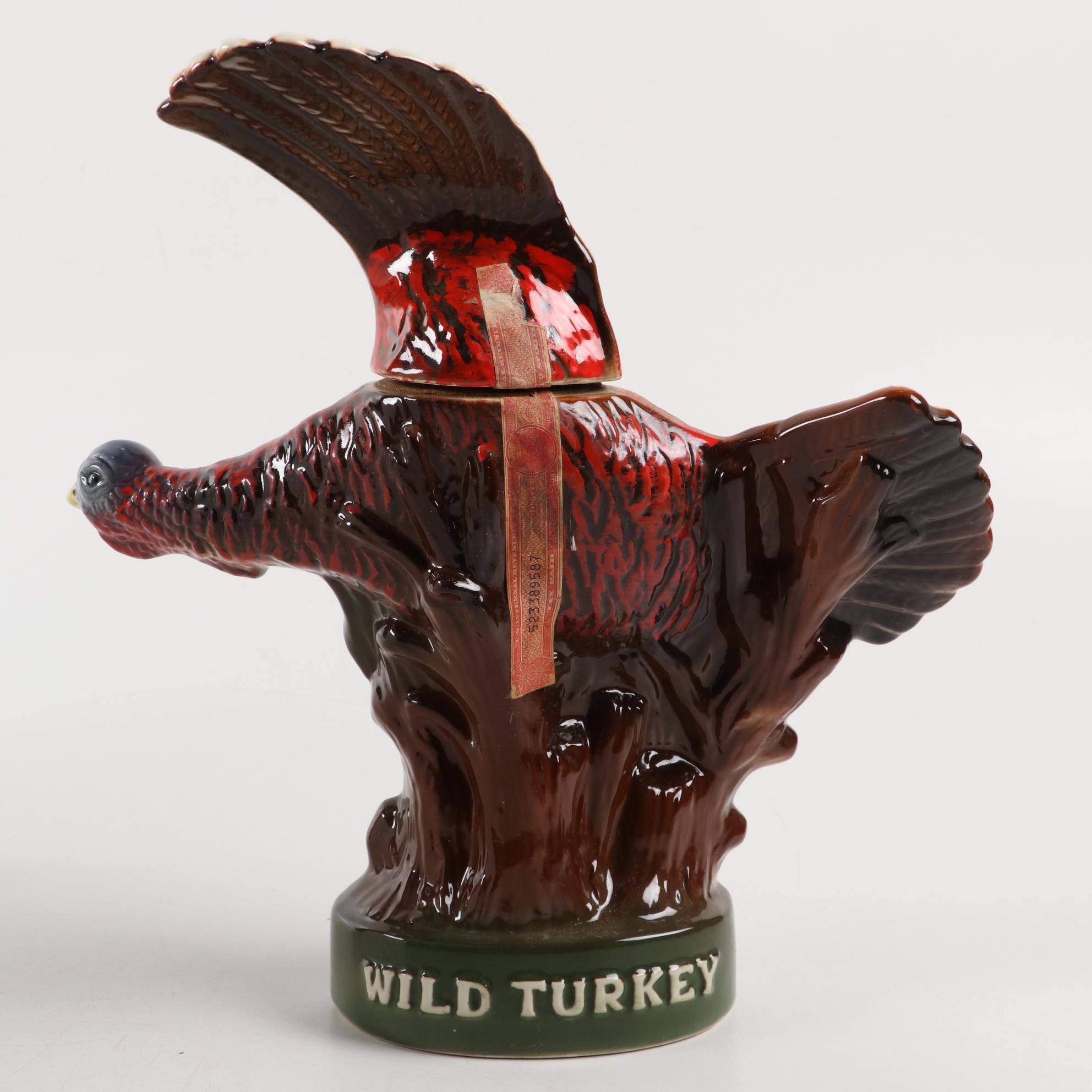 Austin Nichols Wild Turkey Ceramic Bourbon Decanters, 1970s EBTH