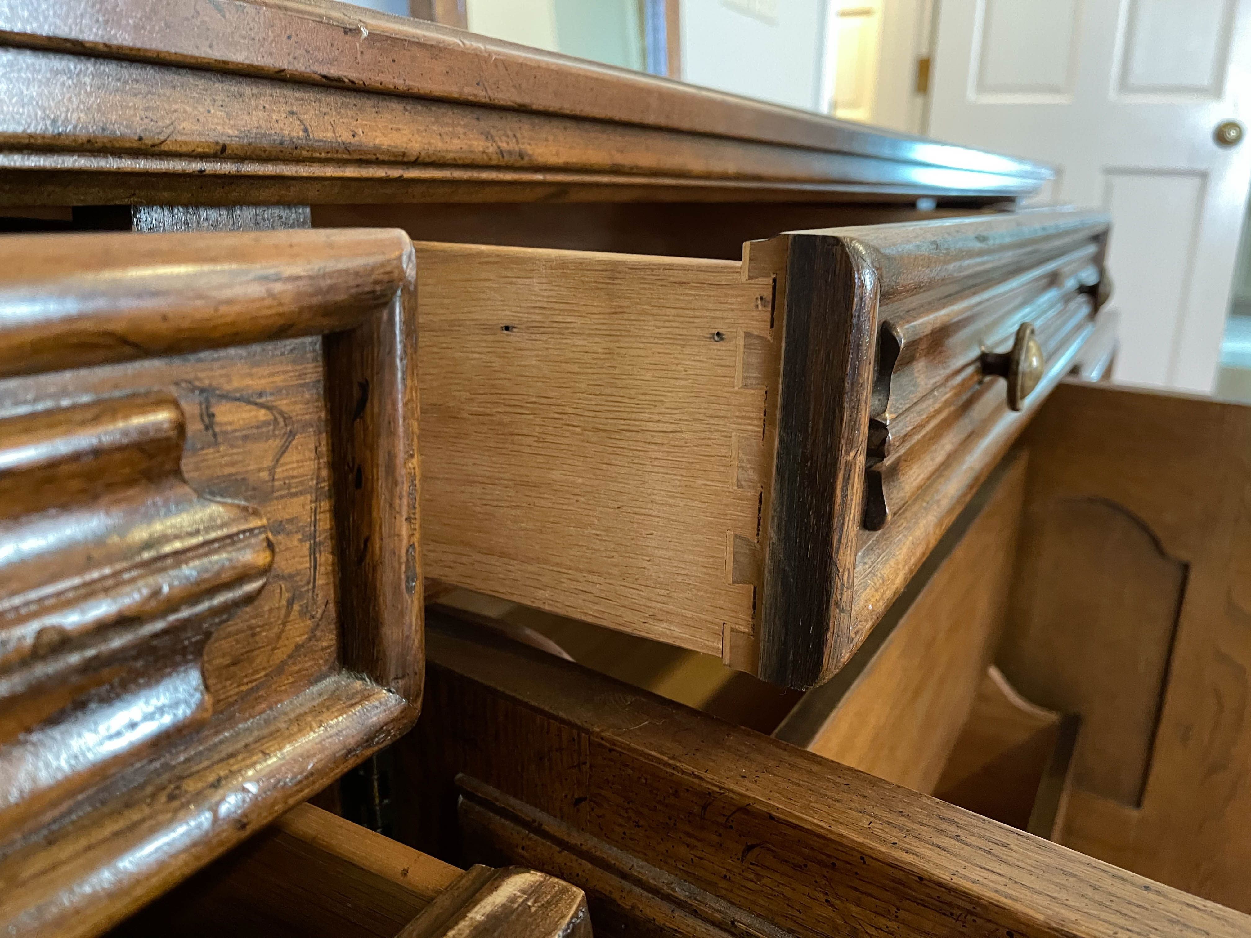 DrexelHeritage Oak Dresser with Mirrors, Late 20th