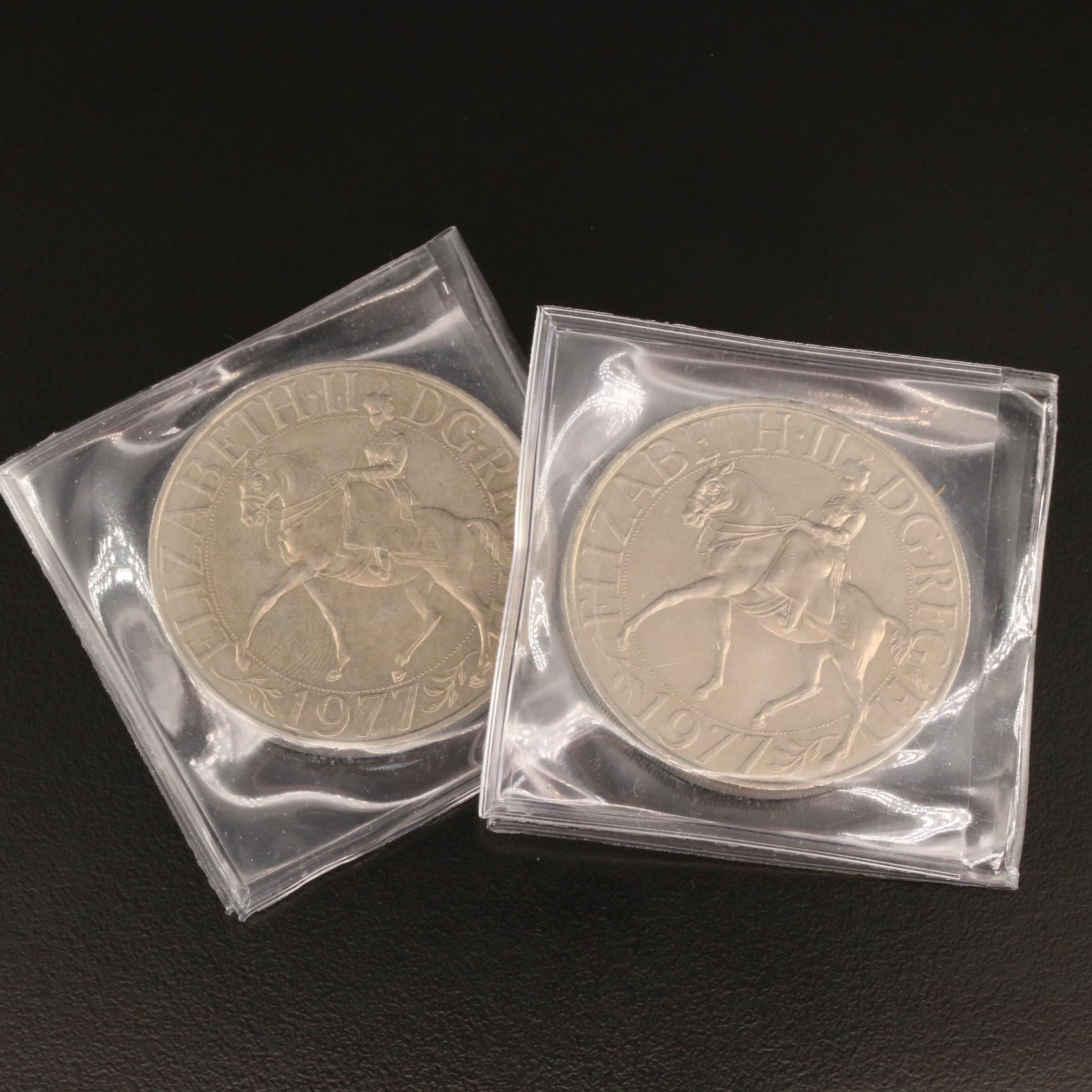 1977 25 Pence Queen Elizabeth II Silver Jubilee Commemorative Coin EBTH