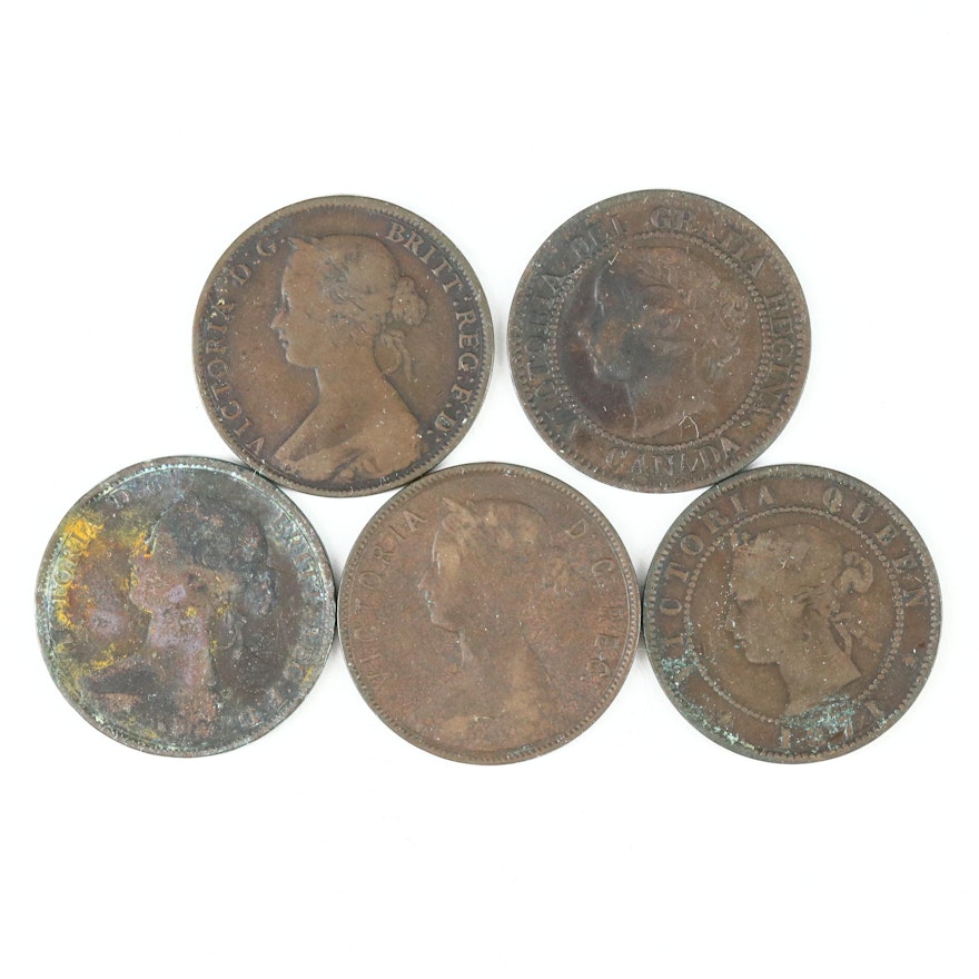 Canadian Provinces One Cent Coins 1859 1896 Ebth