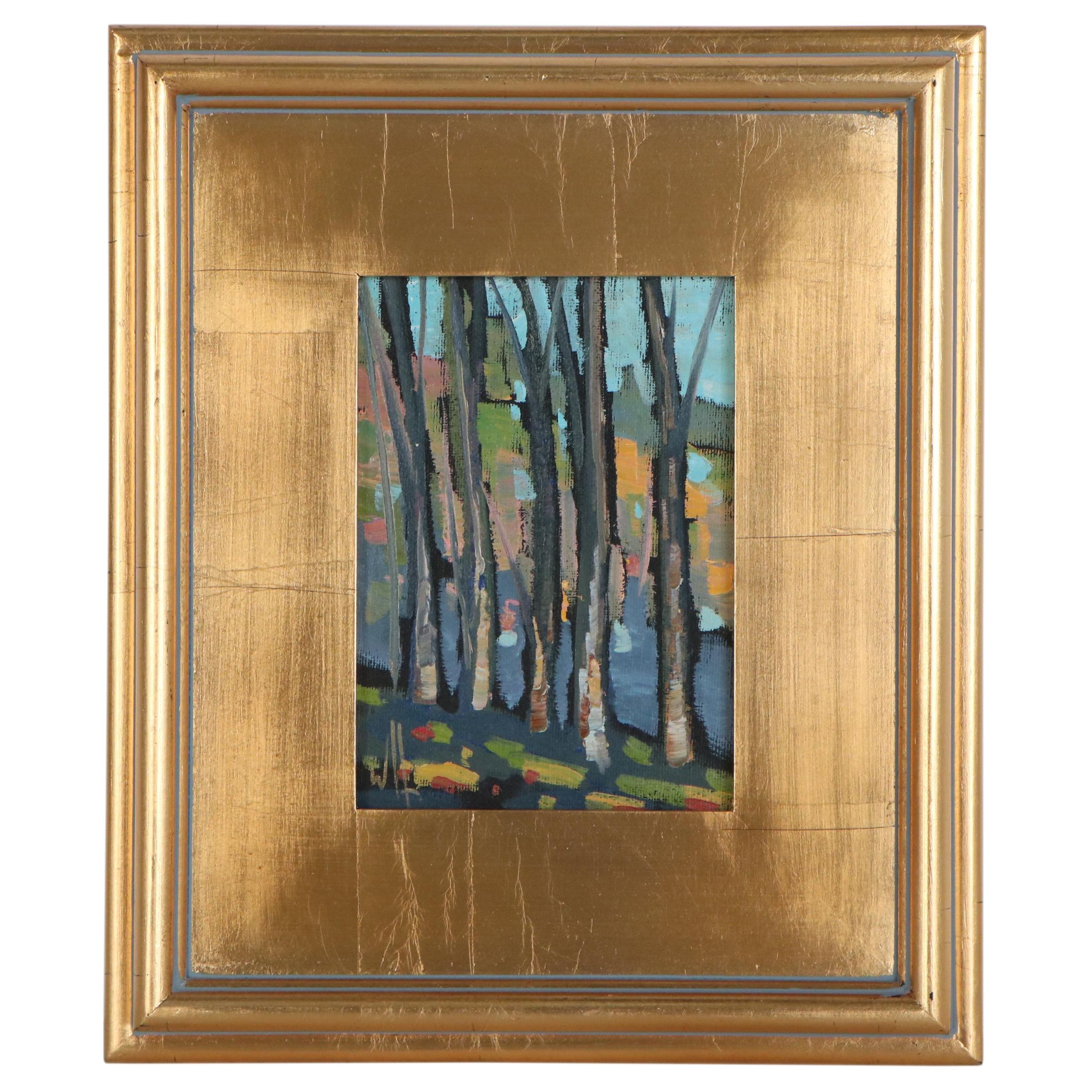 Wiliam Hawkins Impressionist Style Landscape Oil Painting, 21st Century